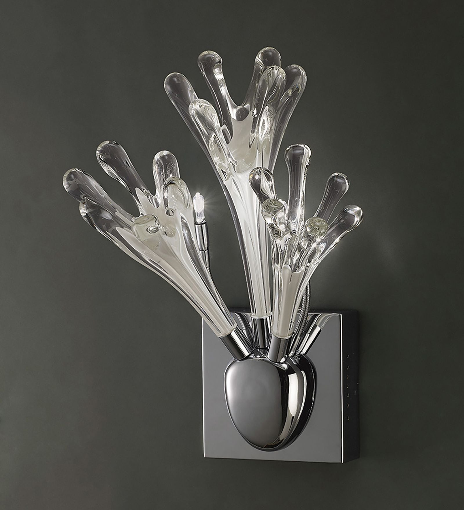 Modern Glass Blossom Wall Light