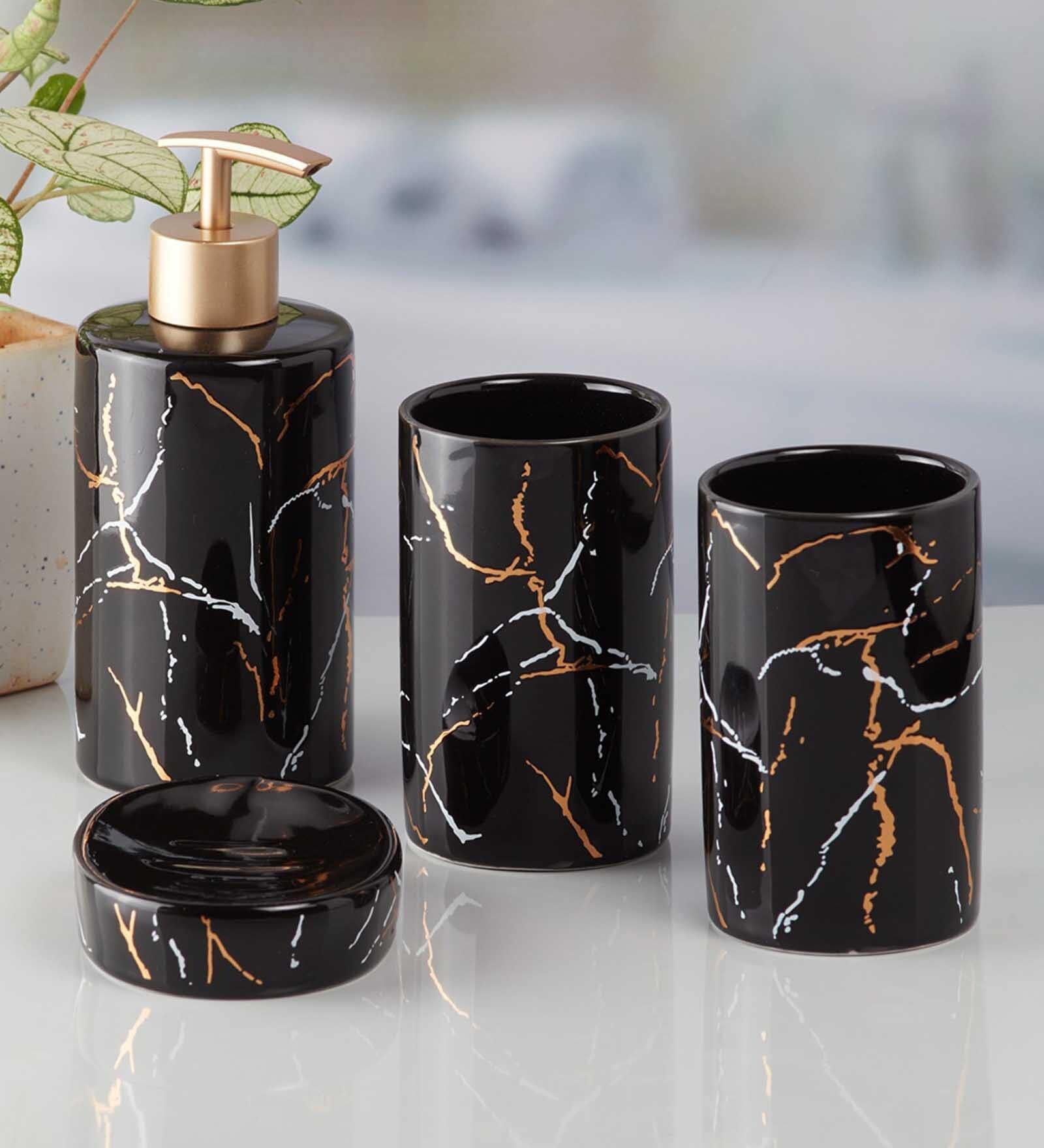 Modern Gold Ceramic (Set of 4) Bath Set