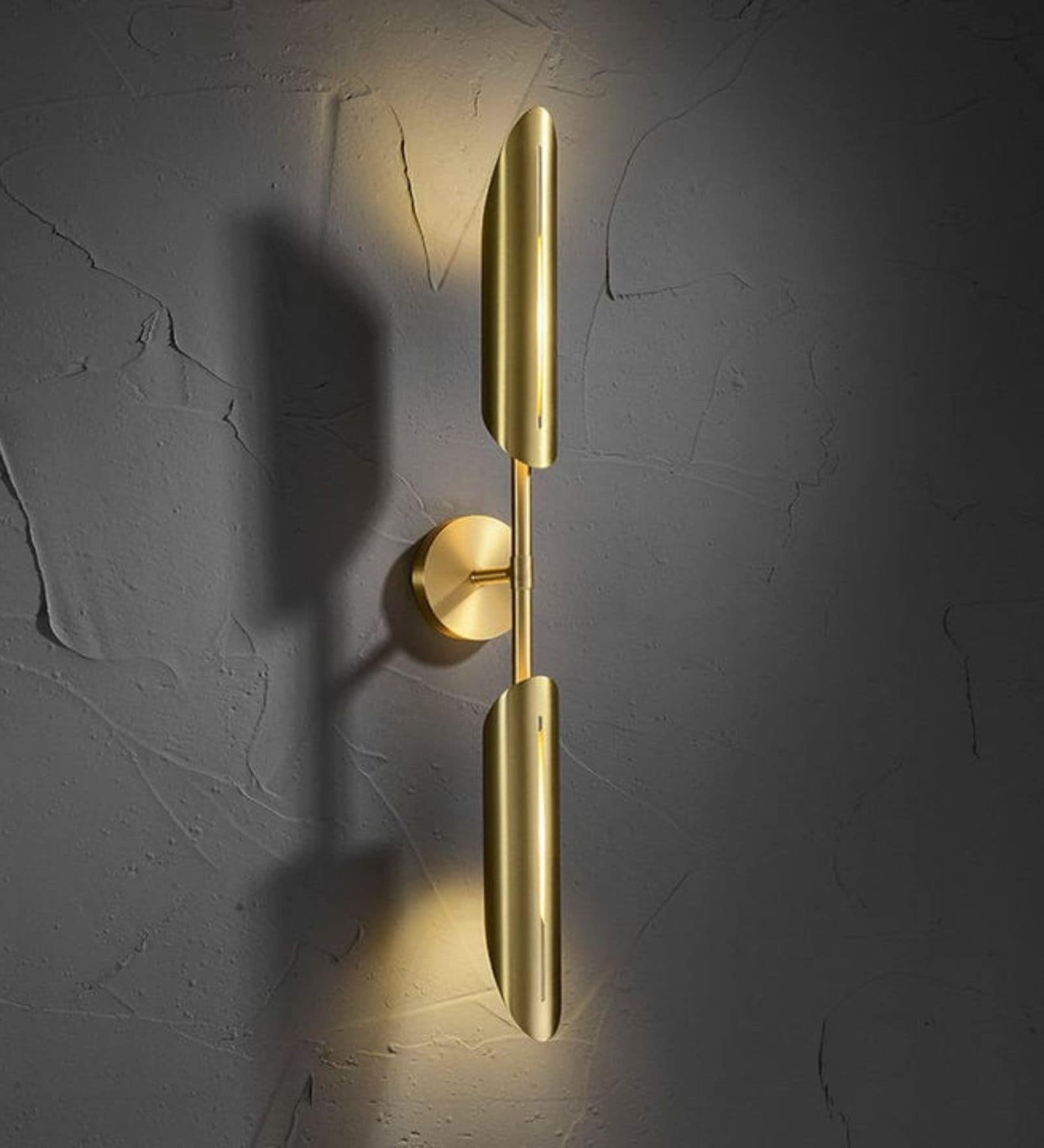 Modern Gold Double-Sided Wall Lamp