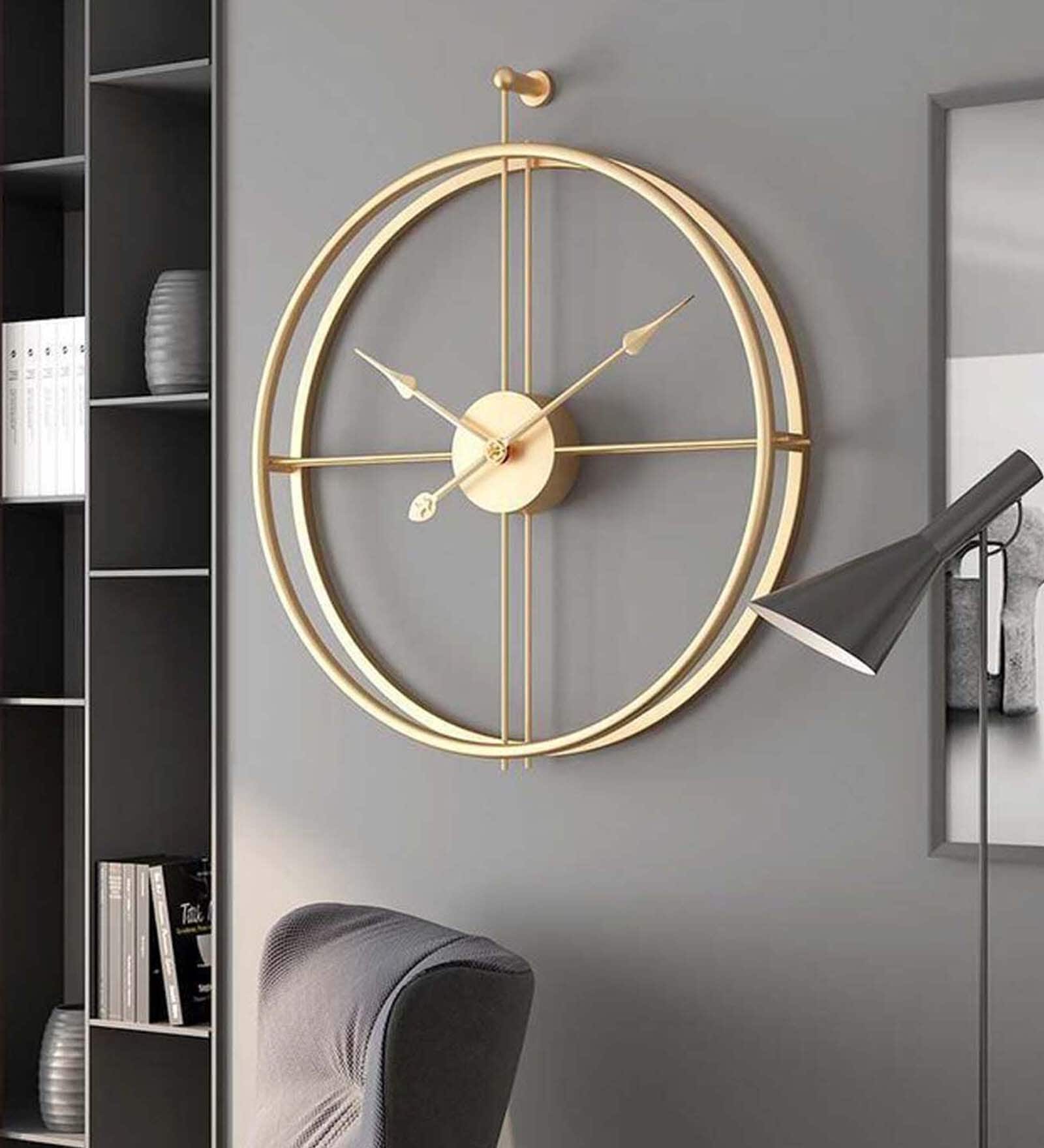 Gold Iron Novelty Wall Clock