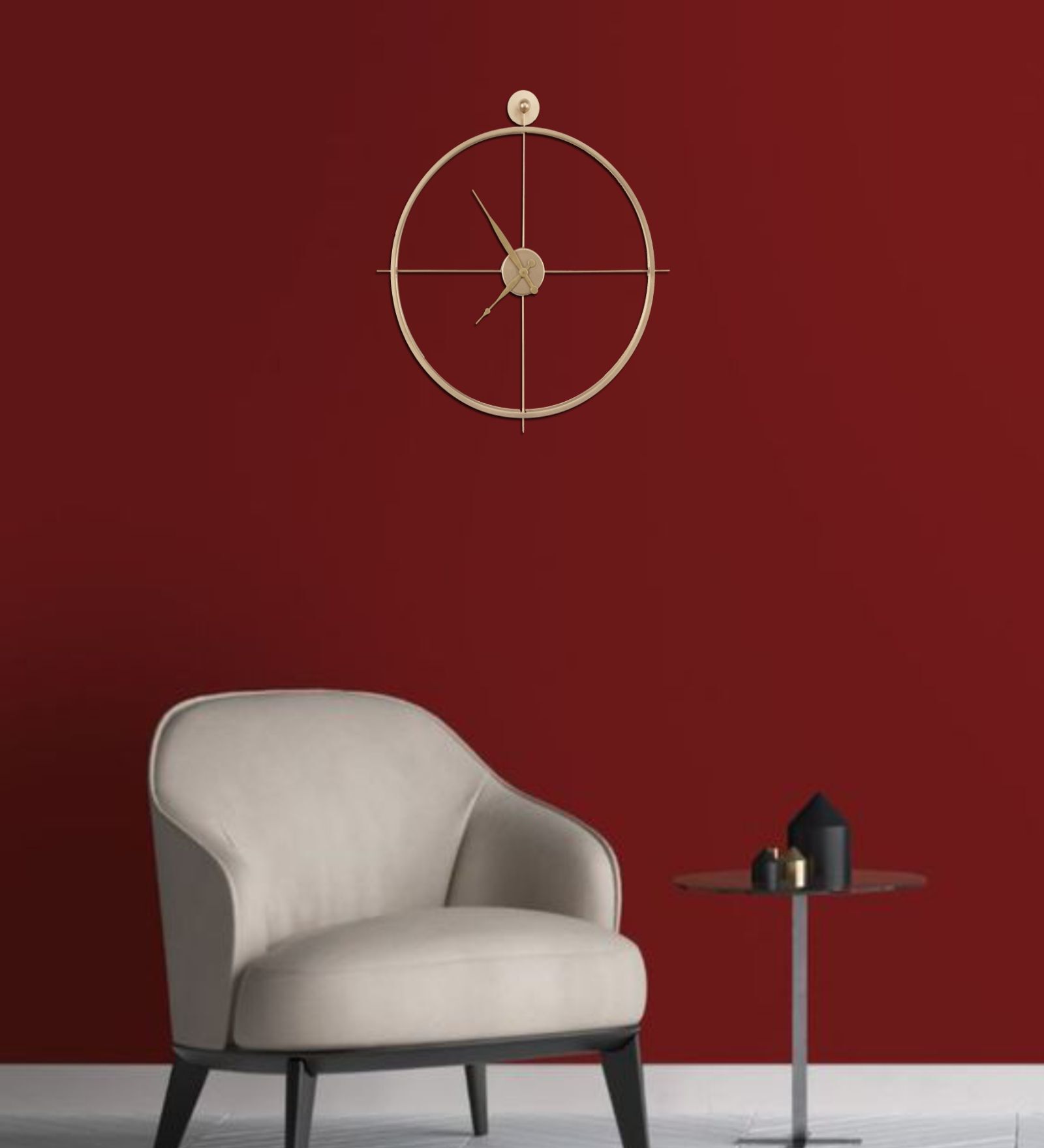 Gold Iron Novelty Wall Clock