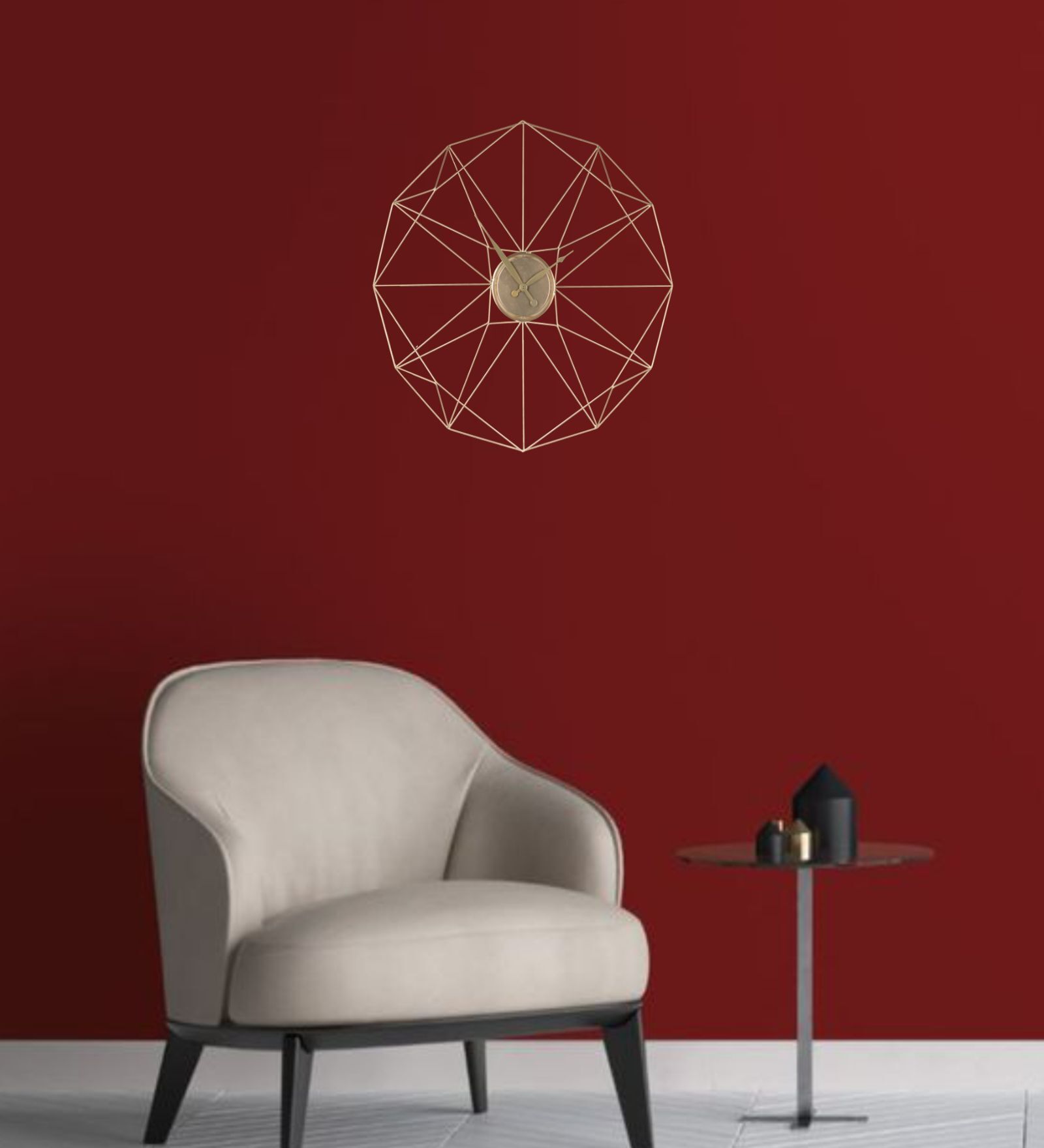 Gold Iron Novelty Wall Clock