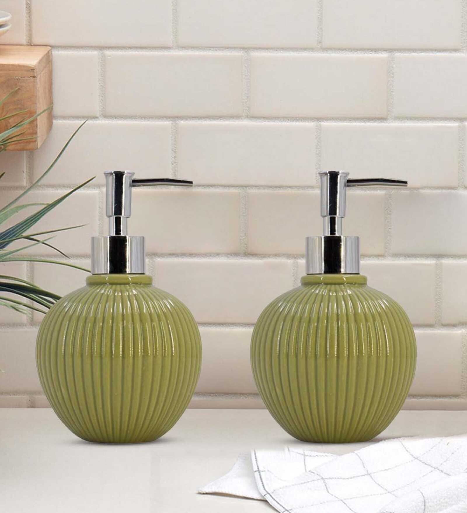 Buy Modern Green Ceramic (Set of 2) Soap Dispensers at 25% OFF by ...