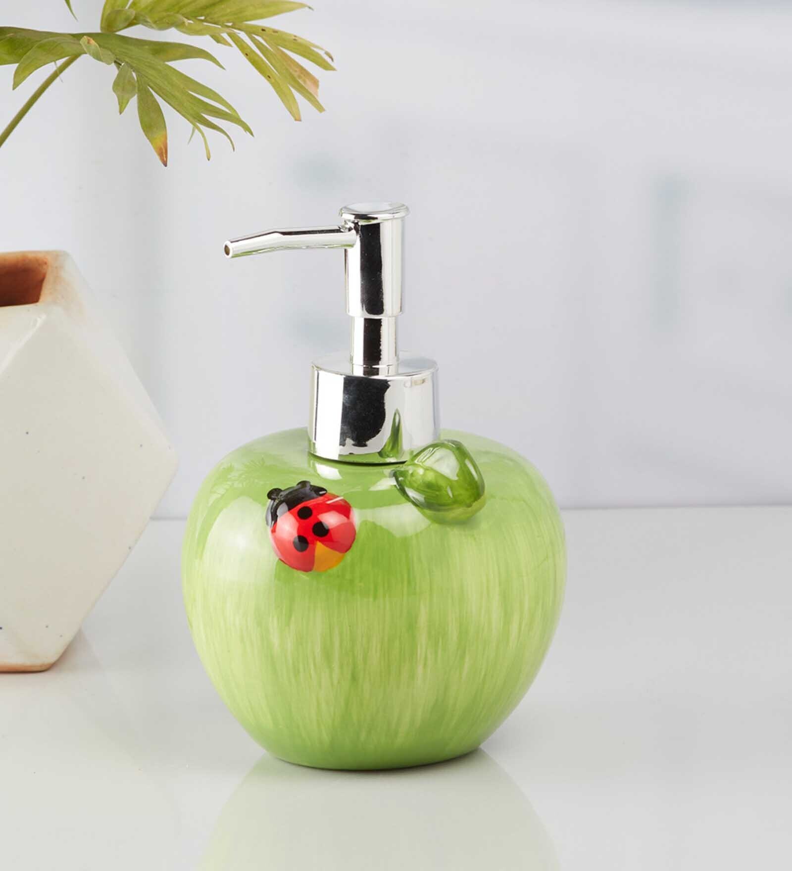 Modern Green Ceramic Soap Dispenser