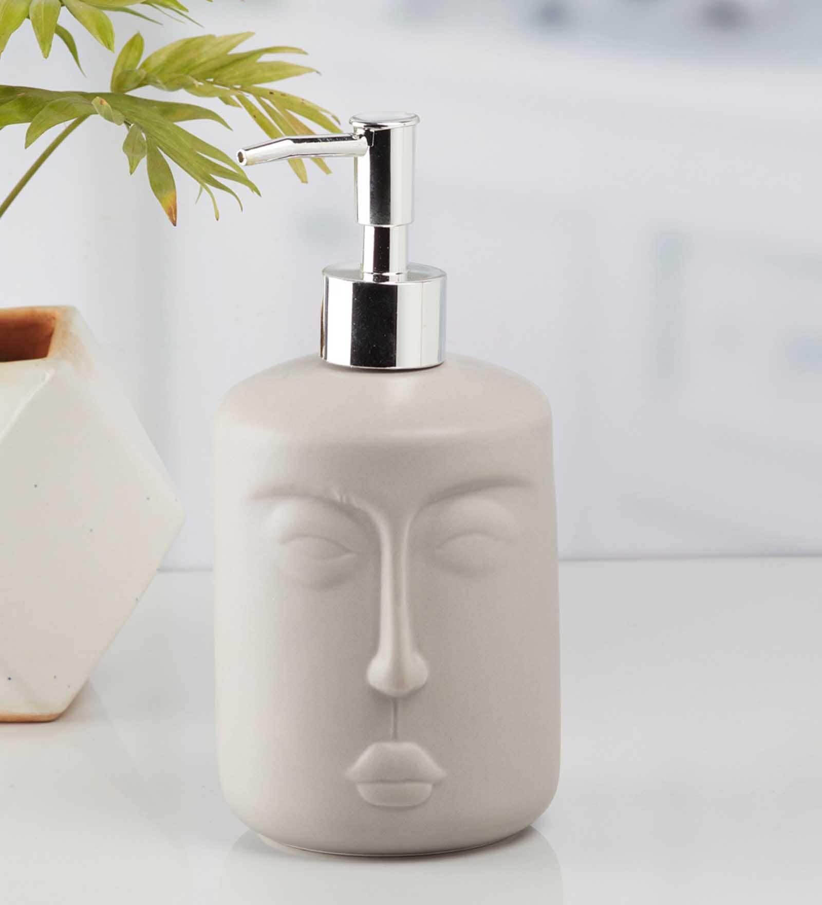 Modern Grey Ceramic Soap Dispenser