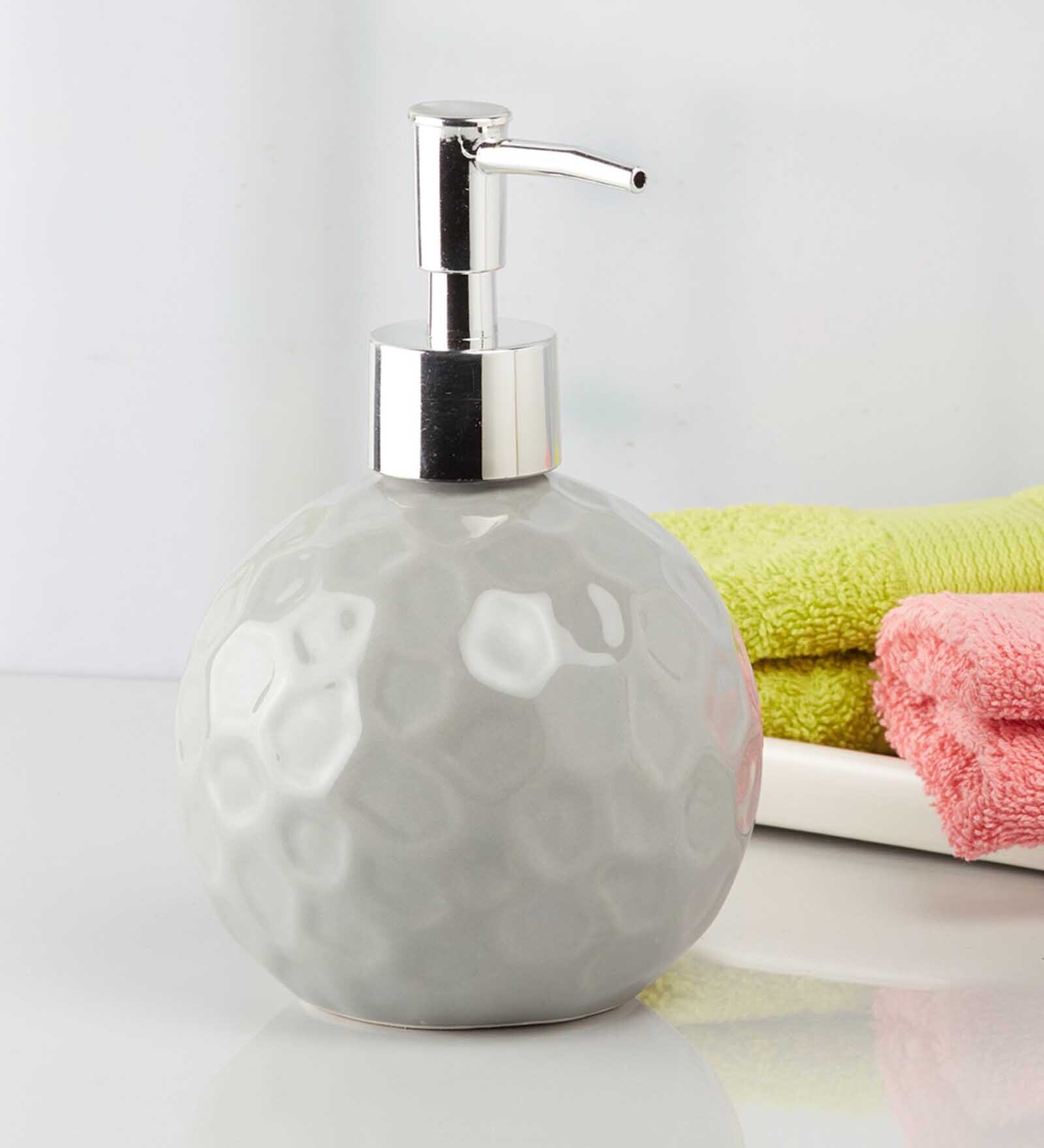 Modern Grey Ceramic Soap Dispenser