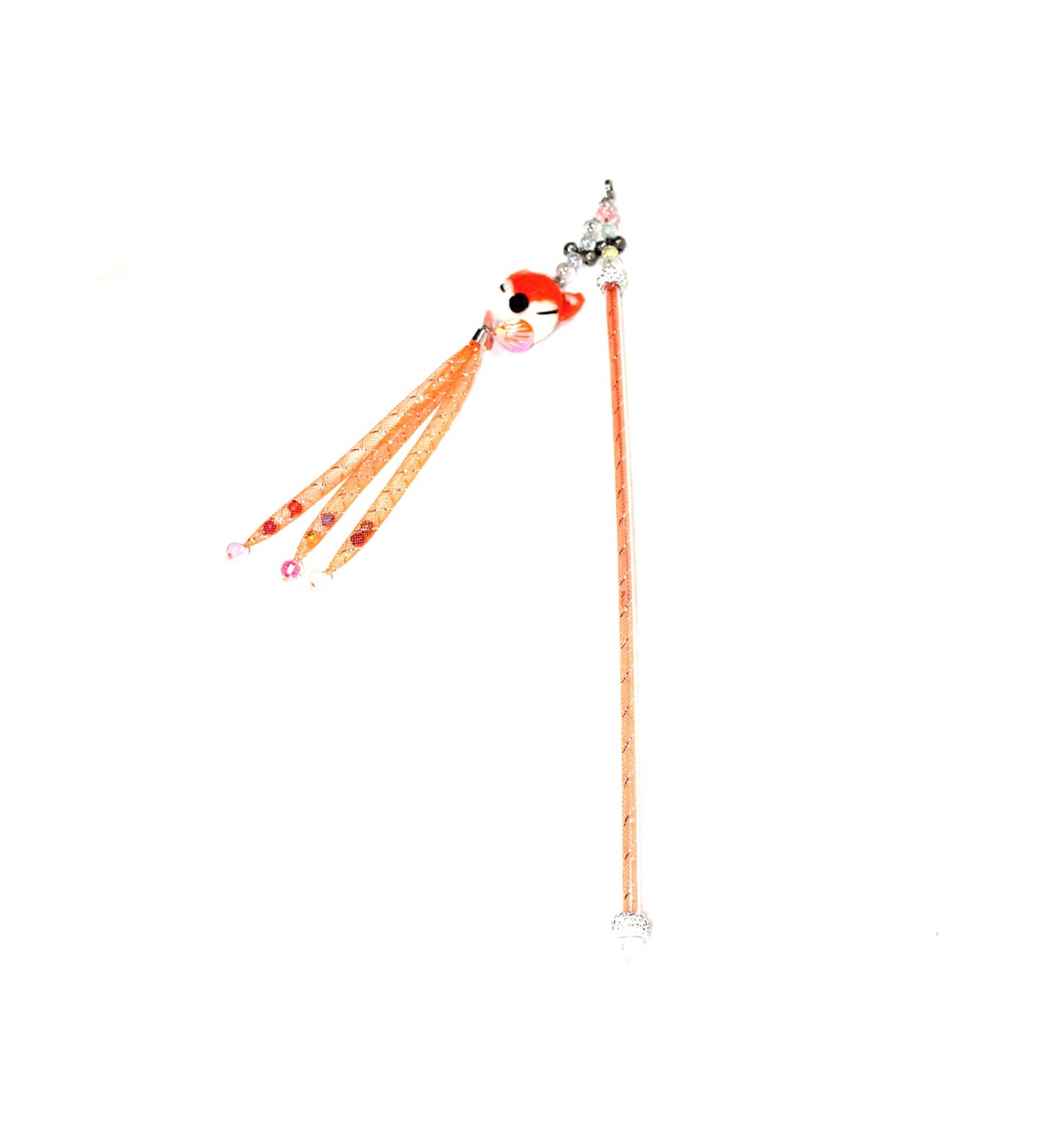 Modern Orange Nylon Hanging Cat Toy
