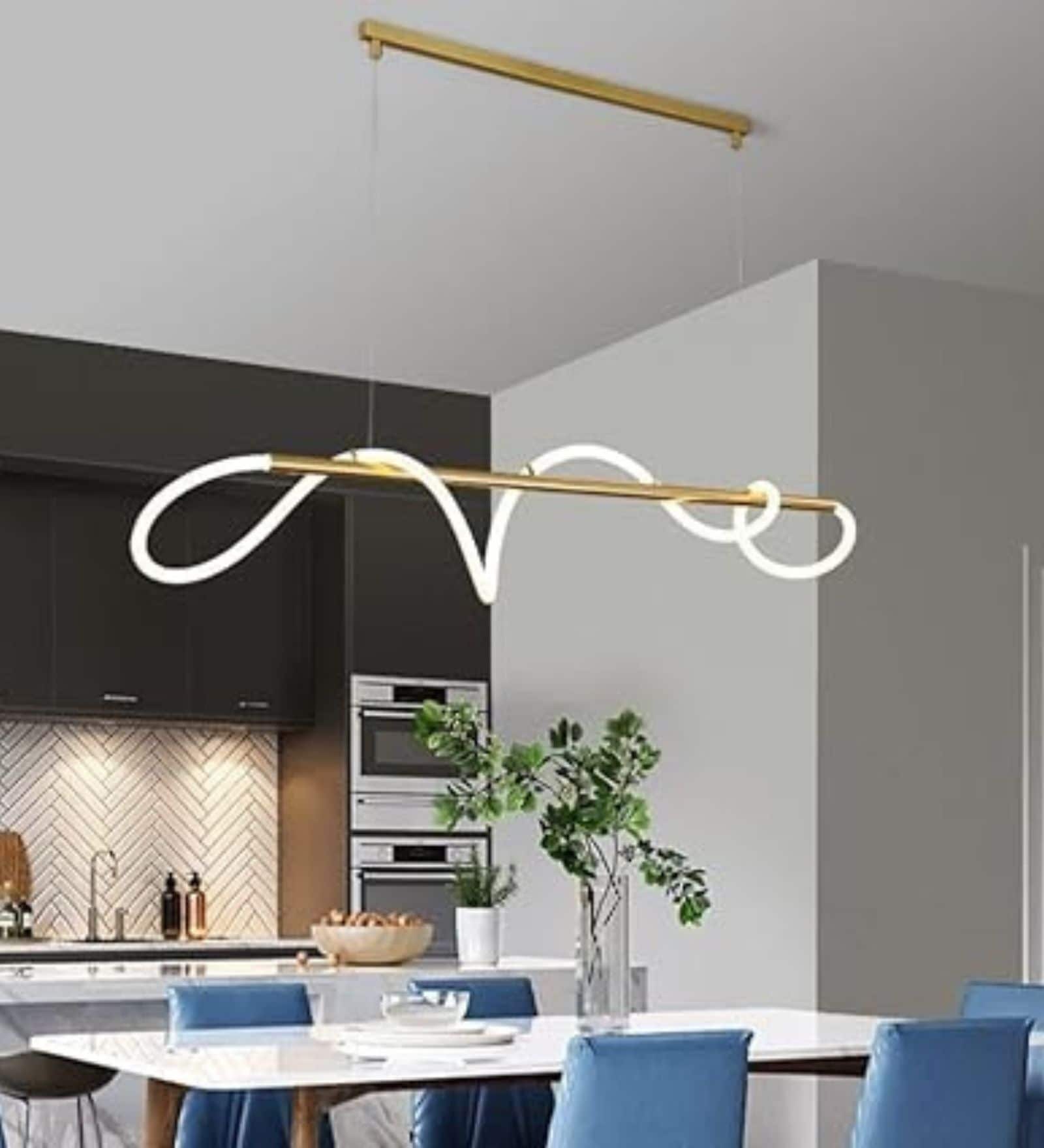 Modern LED Linear Pendant Light (1200mm, Warm White)