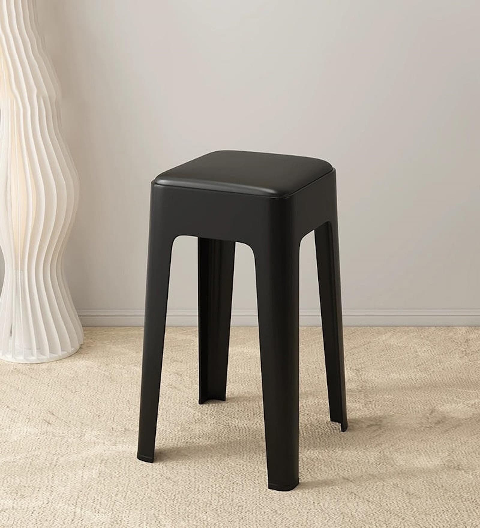 Modern Multi-Purpose Utility Livo Stool In Black Colour Modern Multi-Purpose Utility Livo Stool In Black Colour