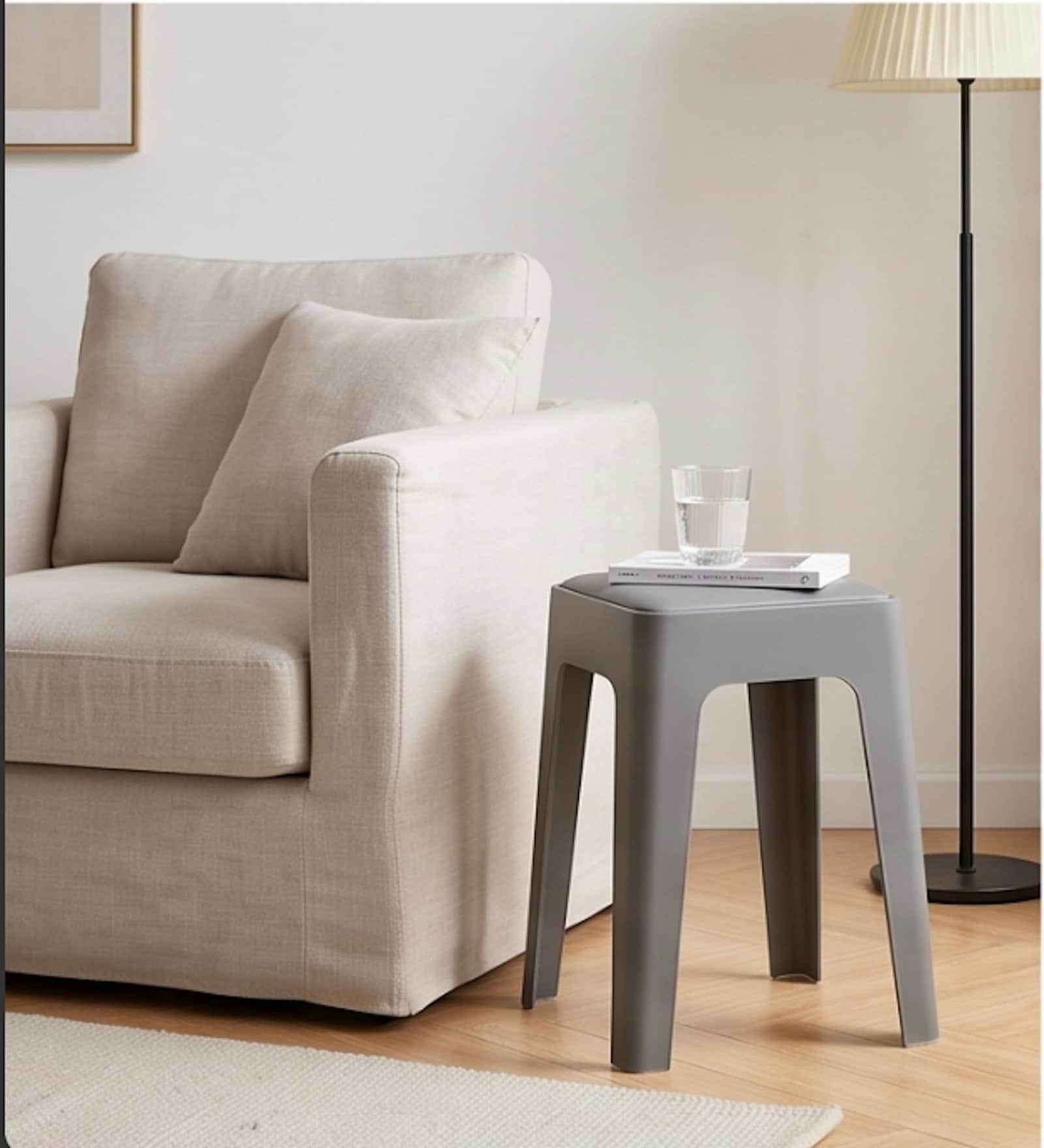 Modern Multi-Purpose Utility Livo Stool In Grey Colour Modern Multi-Purpose Utility Livo Stool In Grey Colour