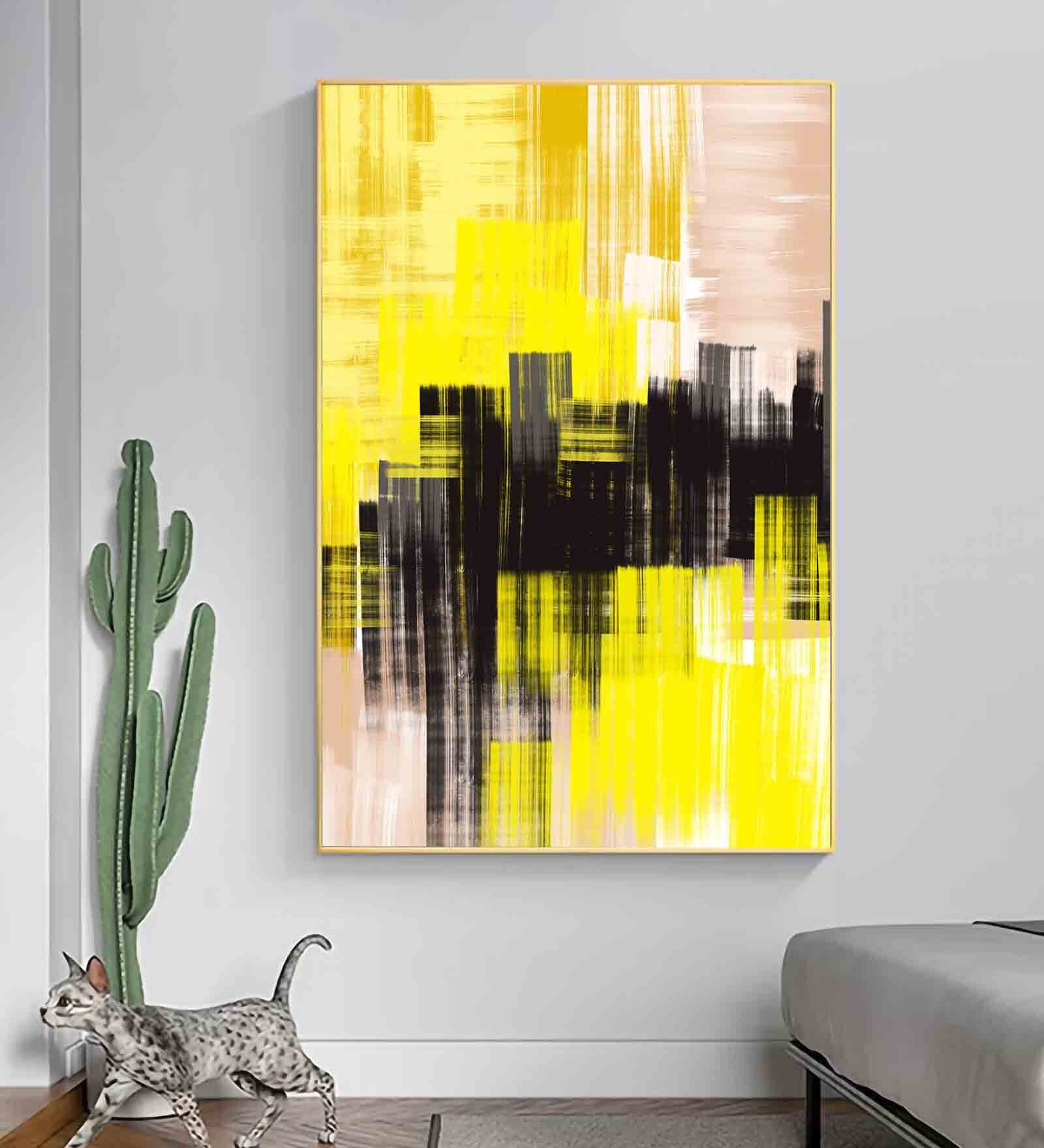 Modern Multicolour Engineered Wood Framed Canvas Wall Painting