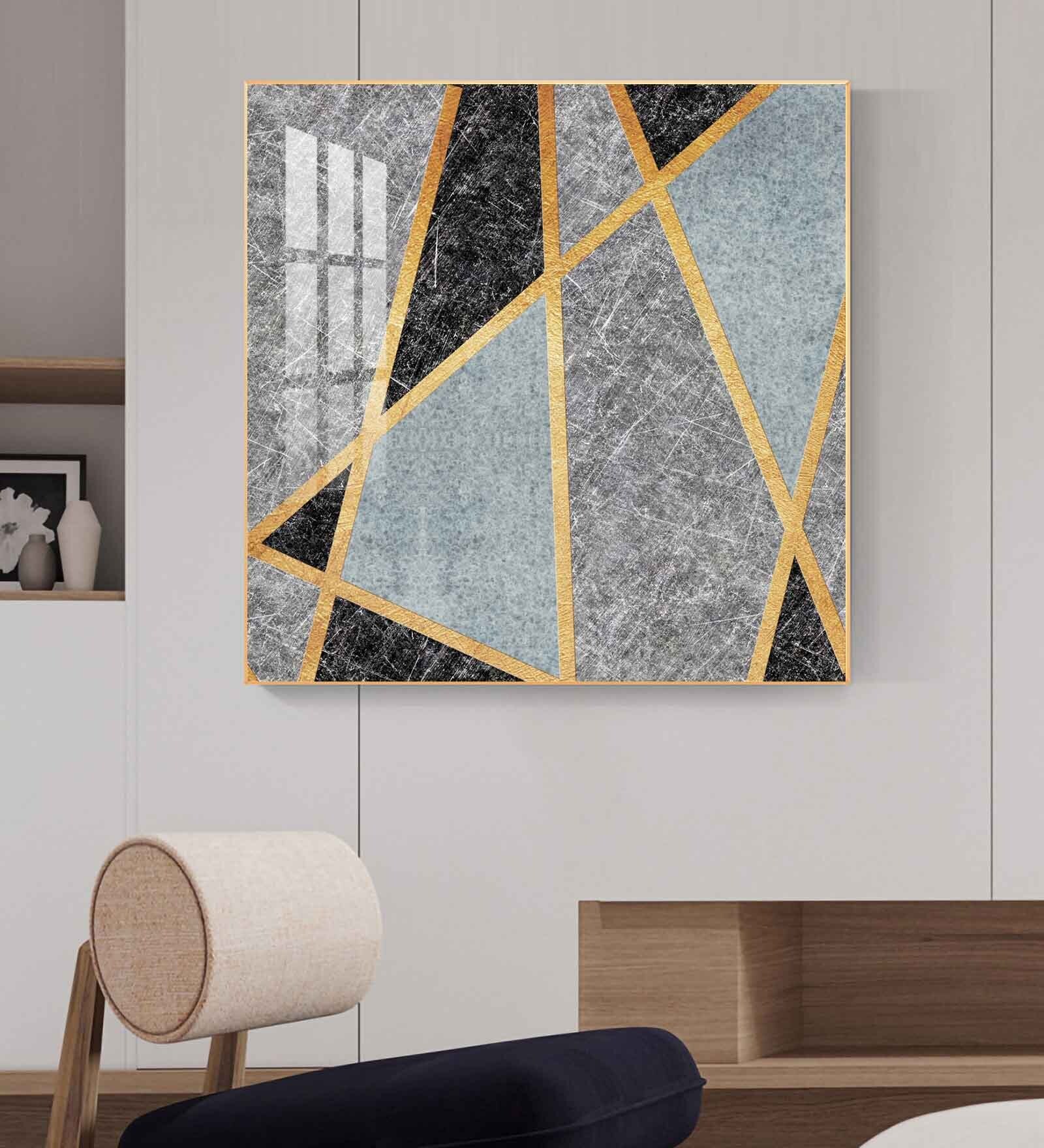 Modern Muse Glass Finish Square Wall Art
