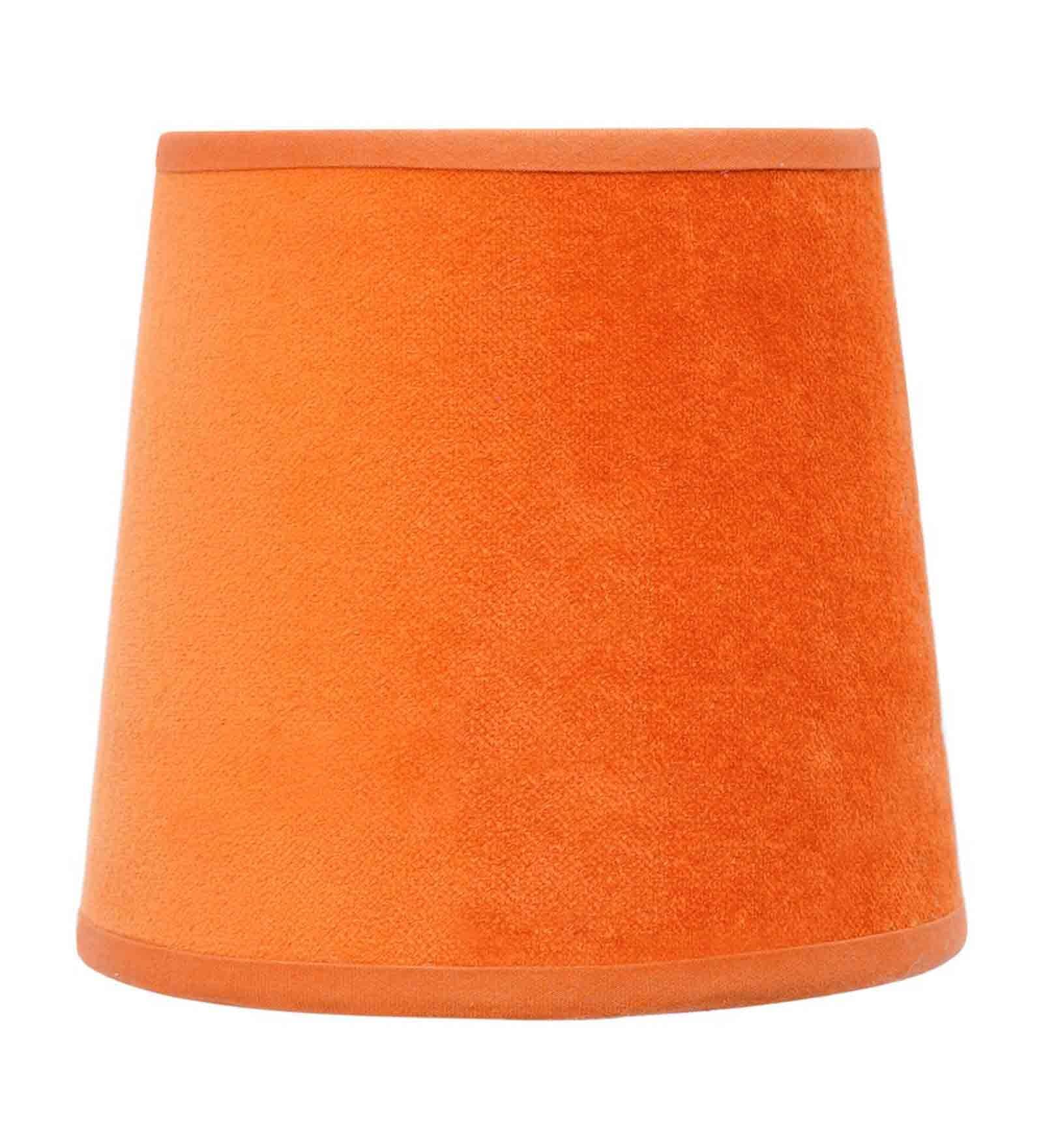 Modern Orange Velvet Solid Lampshade