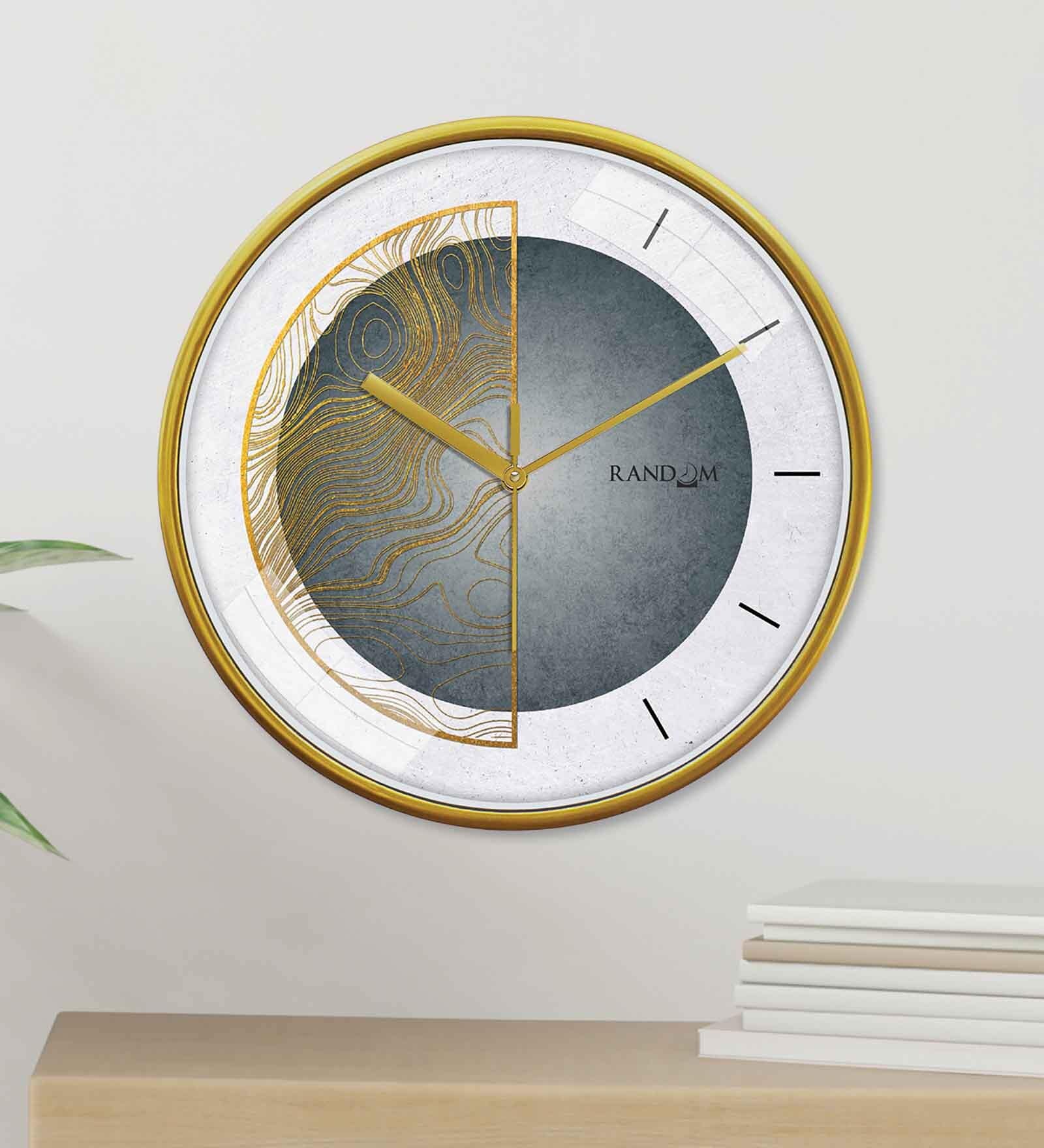 Multicolour Modern Plastic Stylish Non Ticking Silent Analog Wall Clock -12 inch