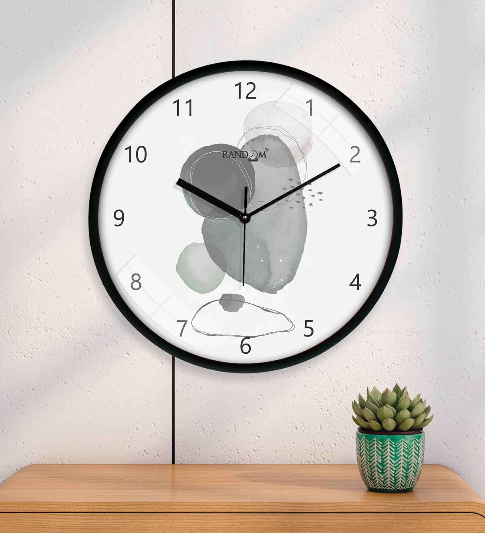 Multicolour Modern Plastic Stylish Non Ticking Silent Analog Wall Clock -12 inch