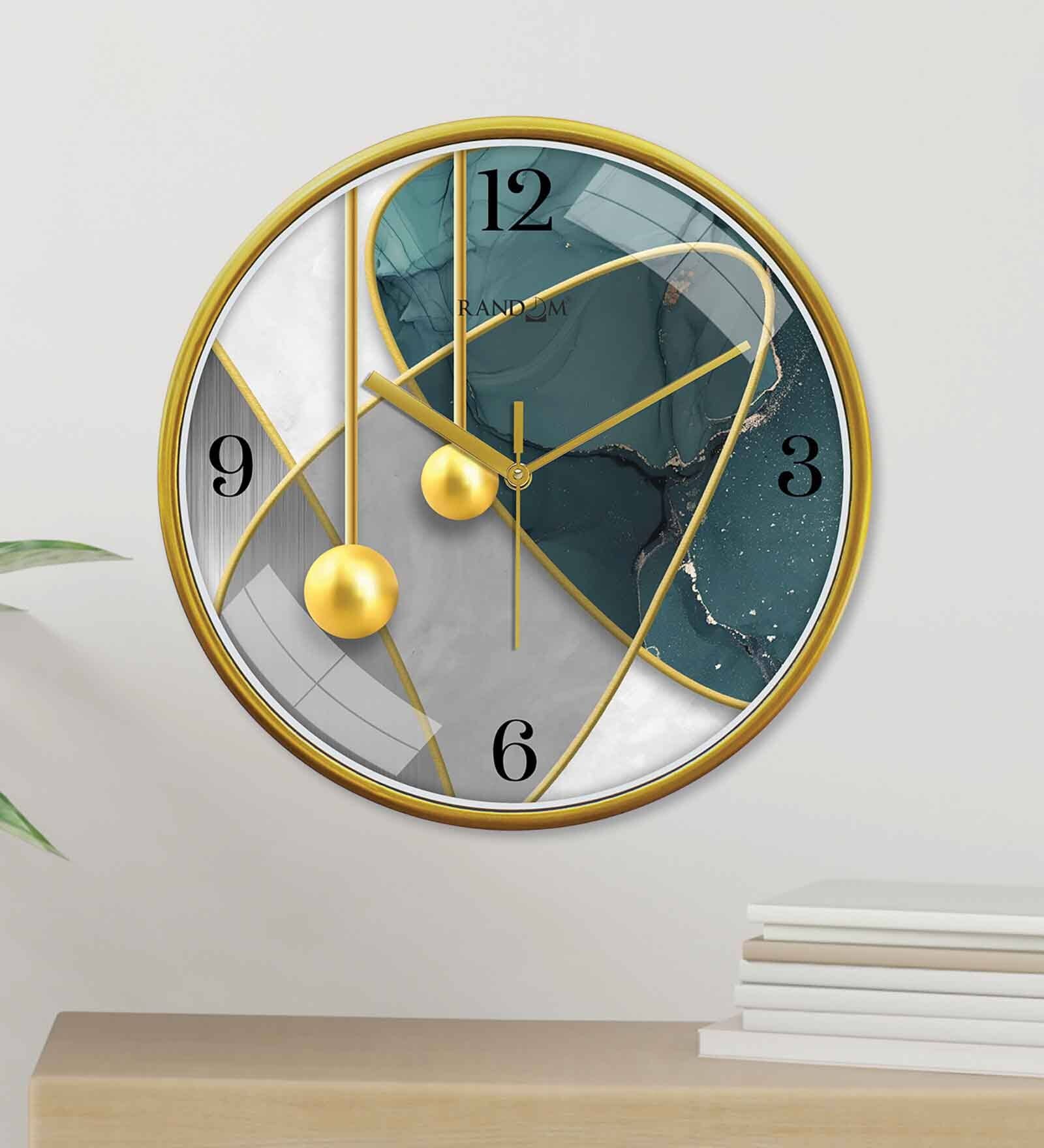 Multicolour Modern Plastic Stylish Non Ticking Silent Analog Wall Clock -12 inch