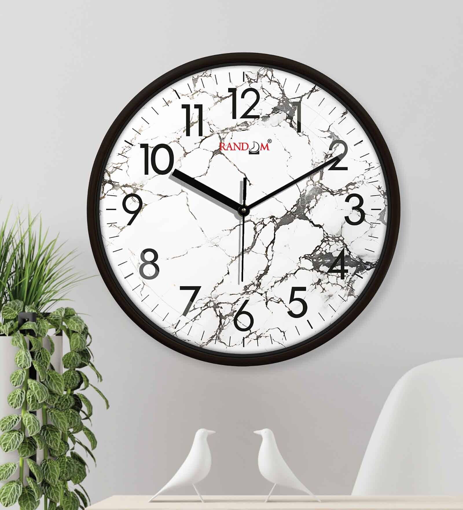 Multicolour Modern Plastic Stylish Non Ticking Silent Analog Wall Clock -12 inch