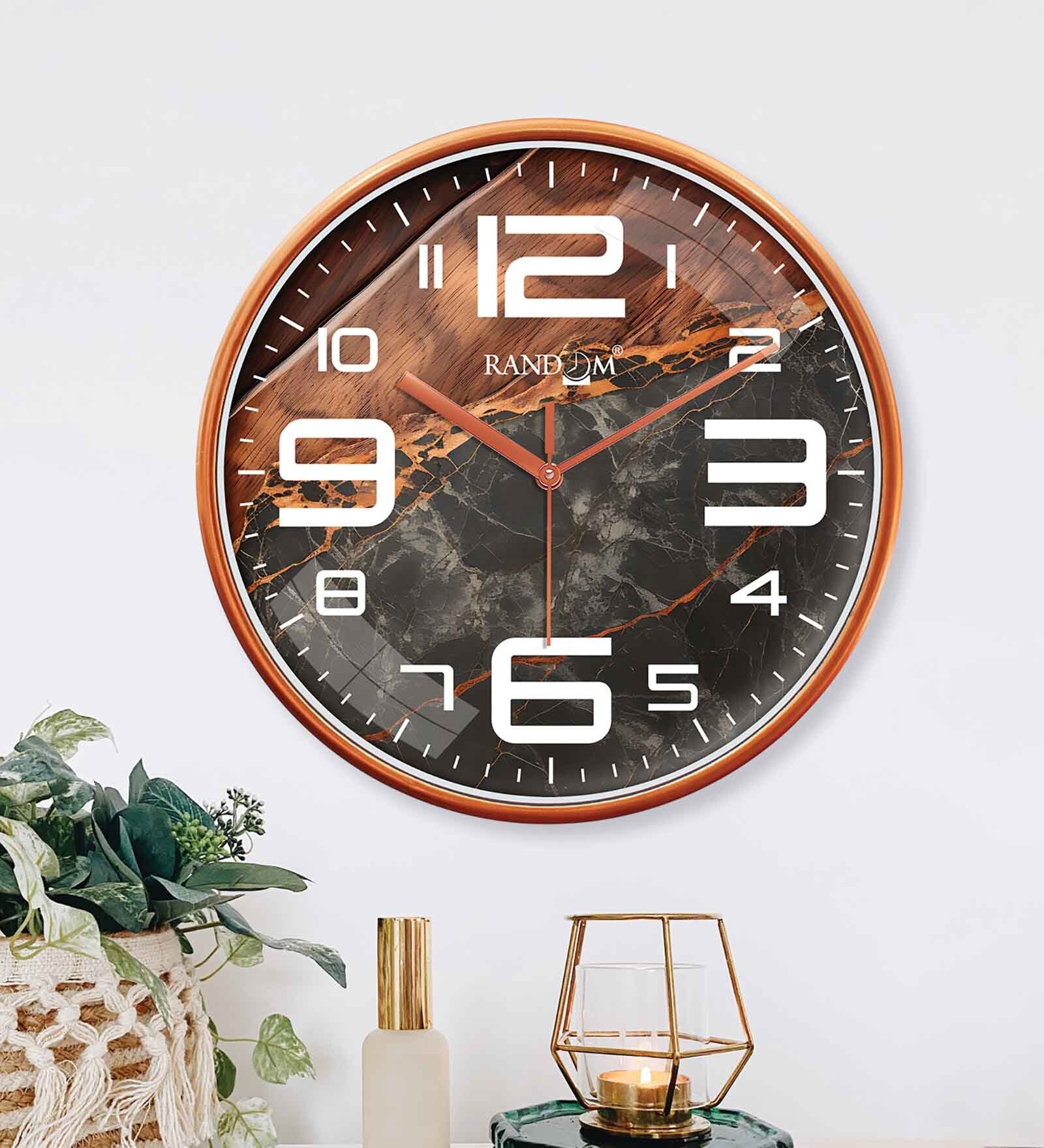 Multicolour Modern Plastic Stylish Non Ticking Silent Analog Wall Clock -12 inch