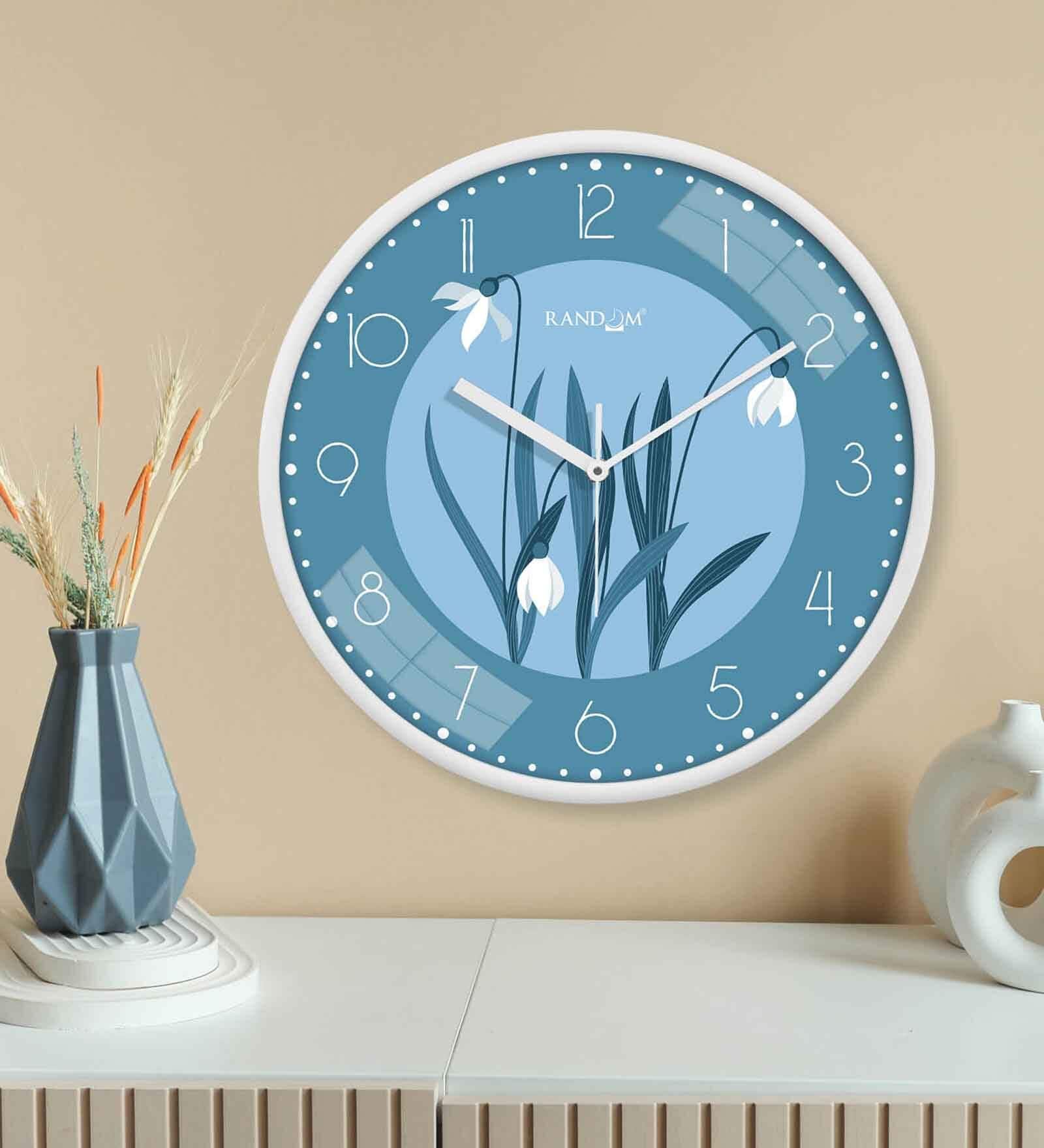 Multicolour Modern Plastic Stylish Non Ticking Silent Analog Wall Clock -12 inch