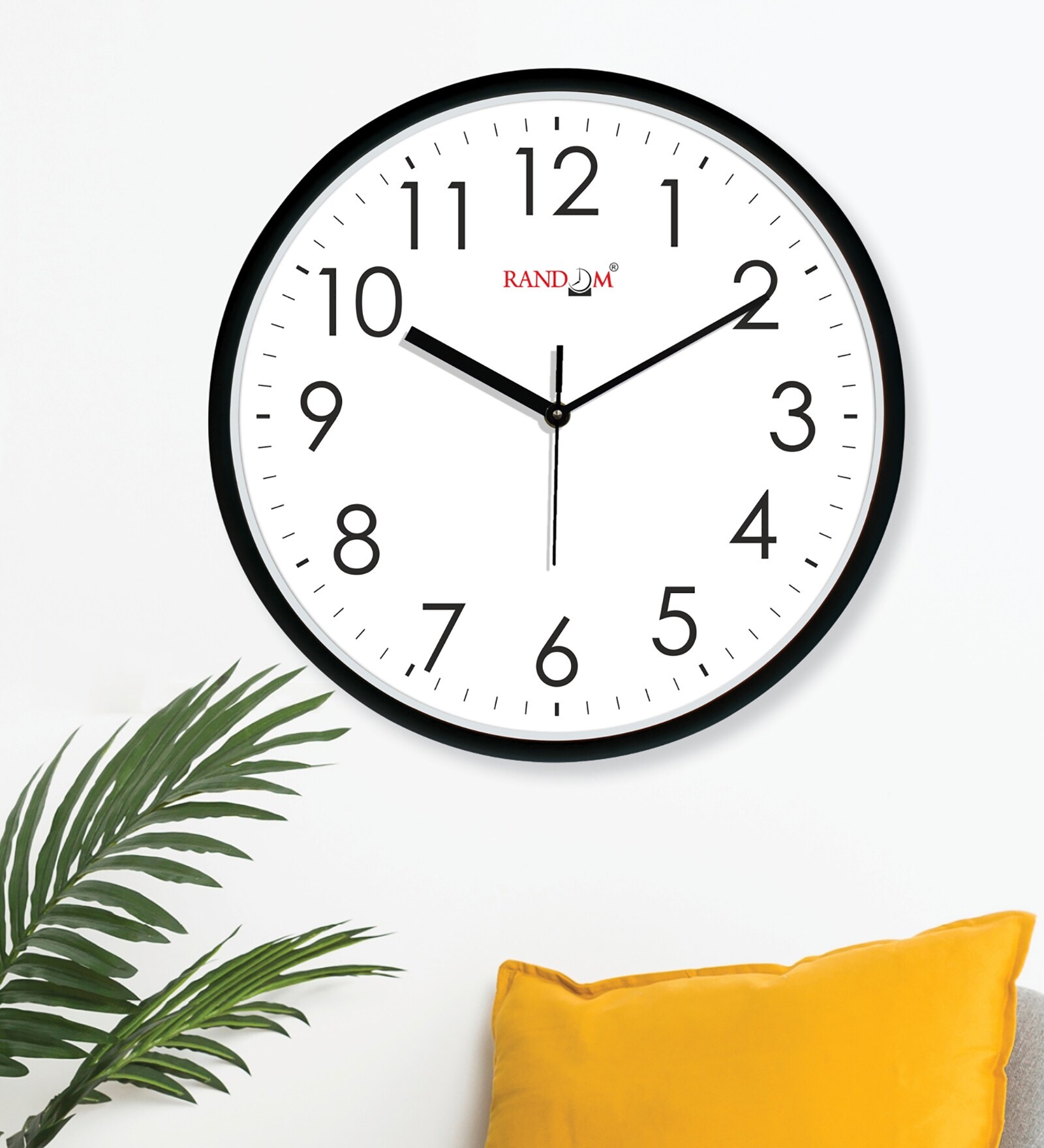 Multicolour Modern Plastic Stylish Non Ticking Silent Analog Wall Clock -12 inch