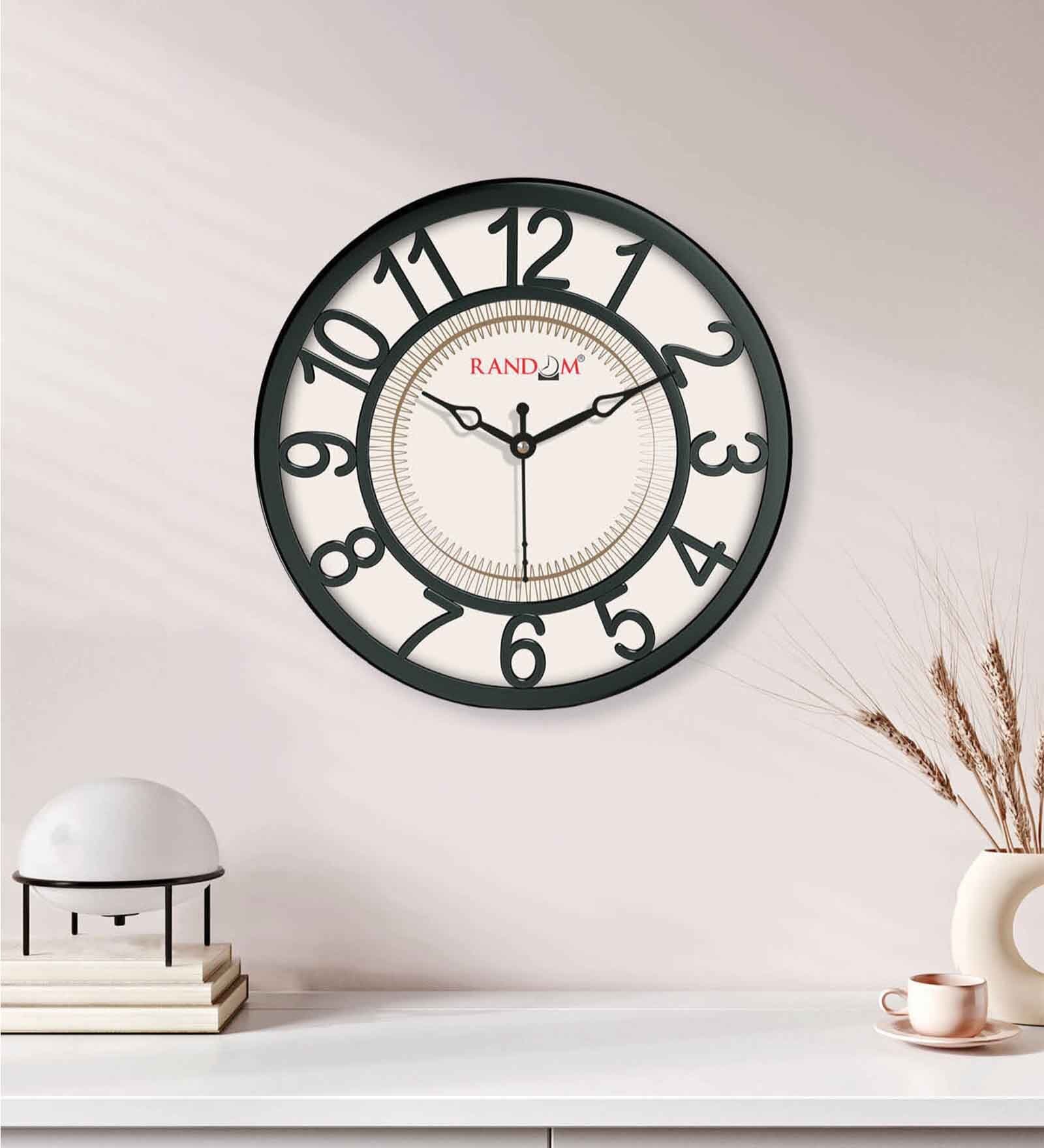 Multicolour Modern Plastic Stylish Non Ticking Silent Analog Wall Clock -8 Inch