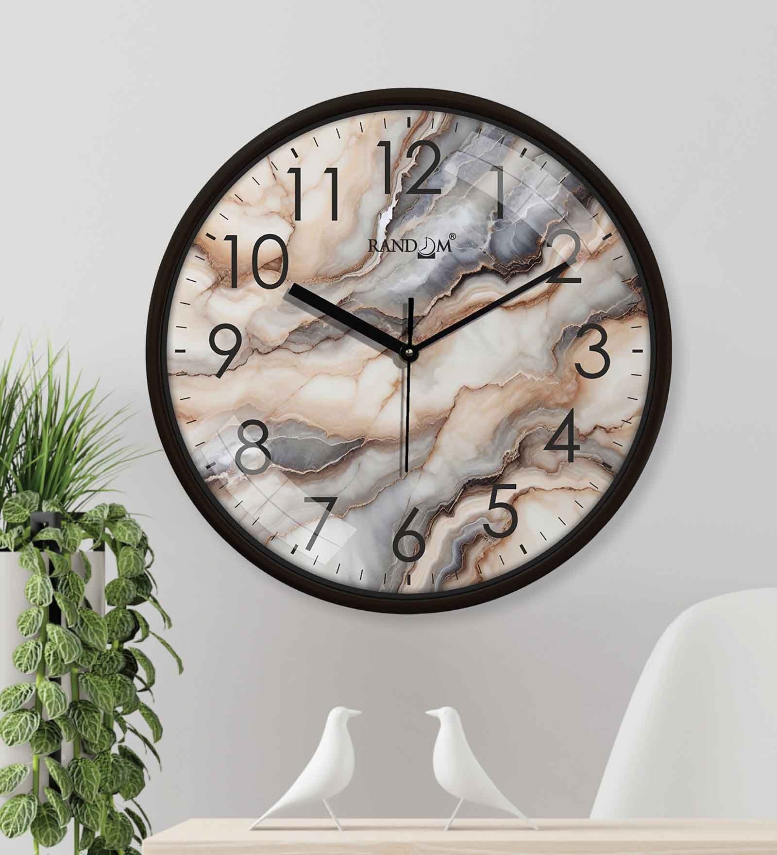 Multicolour Modern Plastic Stylish Non Ticking Silent Analog Wall Clock -12 inch
