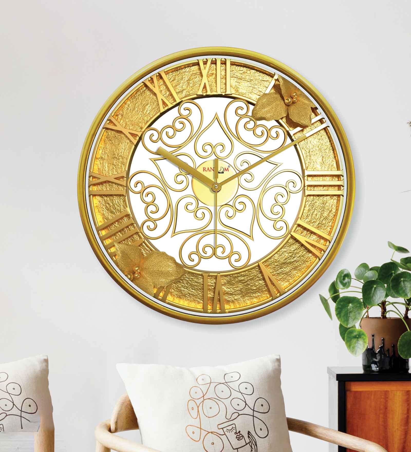 Multicolour Modern Plastic Stylish Non Ticking Silent Analog Wall Clock -12 inch