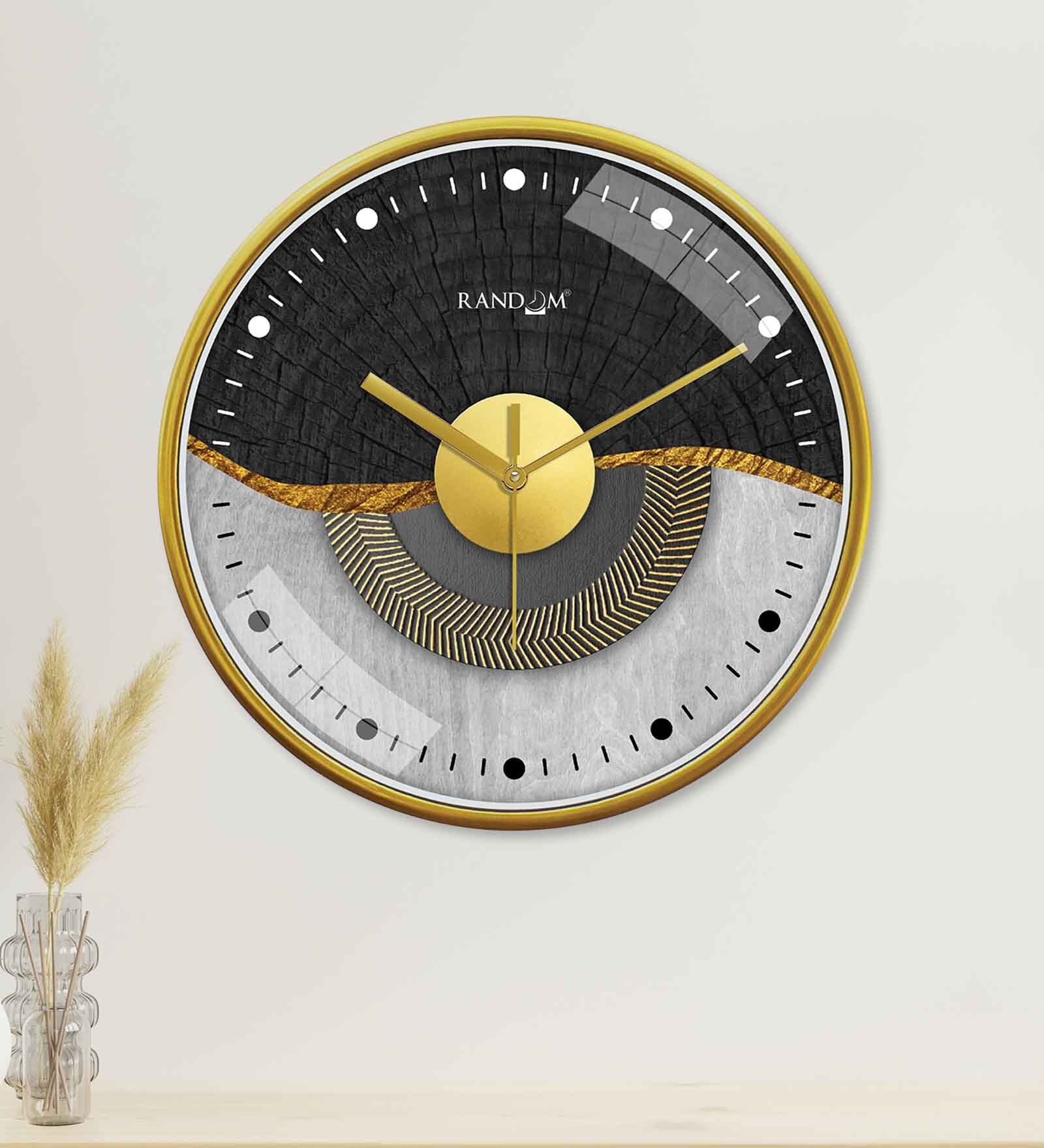 Multicolour Modern Plastic Stylish Non Ticking Silent Analog Wall Clock -12 inch