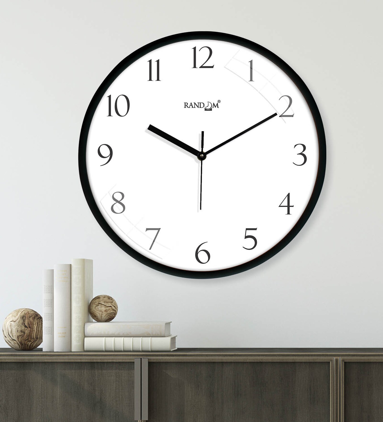 Multicolour Modern Plastic Stylish Non Ticking Silent Analog Wall Clock -12 inch