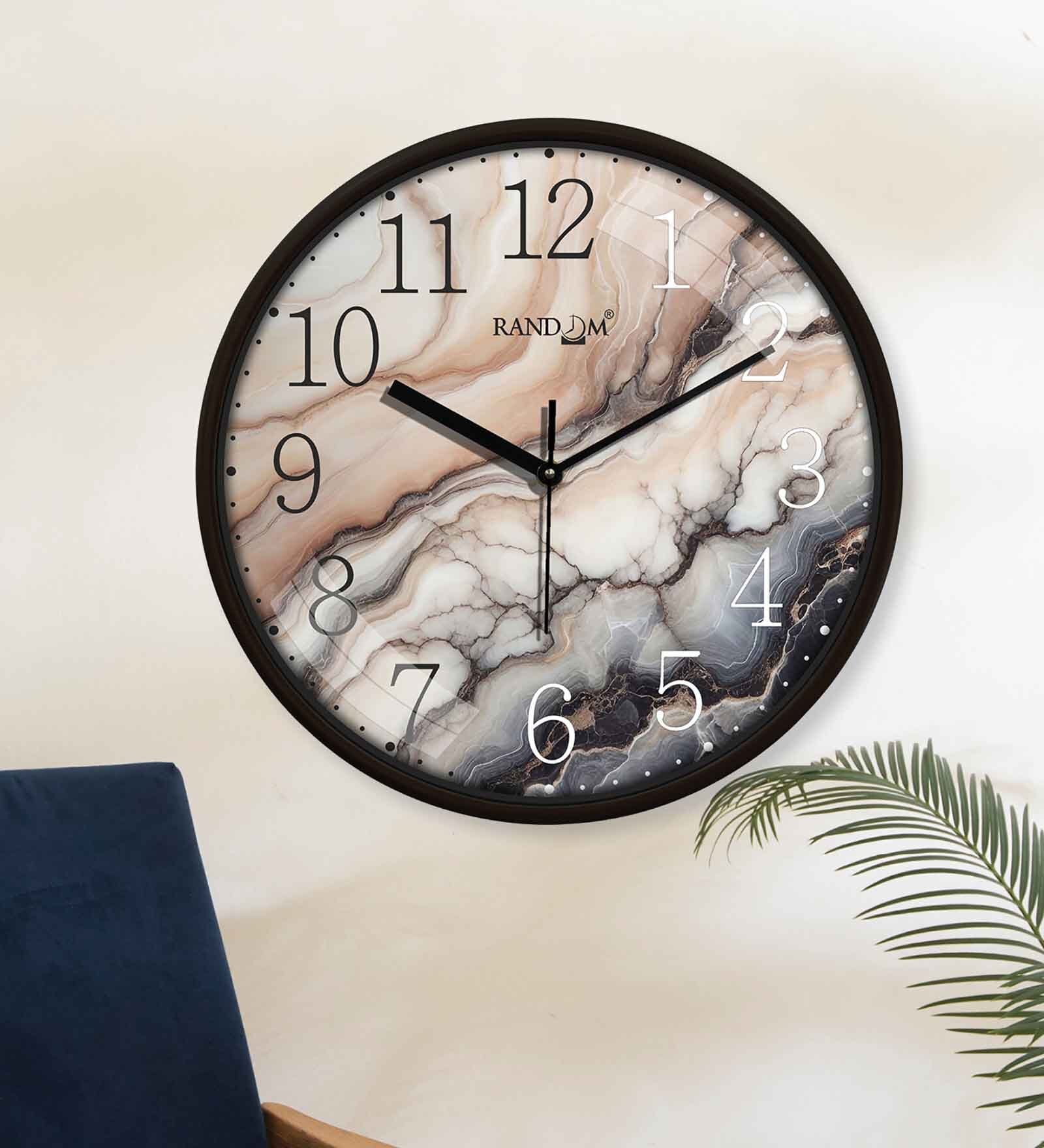 Multicolour Modern Plastic Stylish Non Ticking Silent Analog Wall Clock -12 inch