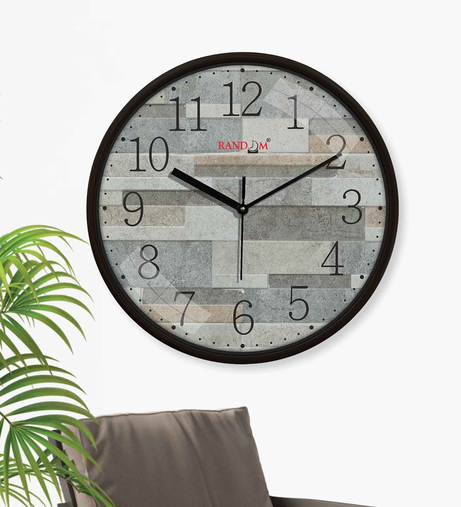 Multicolour Modern Plastic Stylish Non Ticking Silent Analog Wall Clock -12 inch