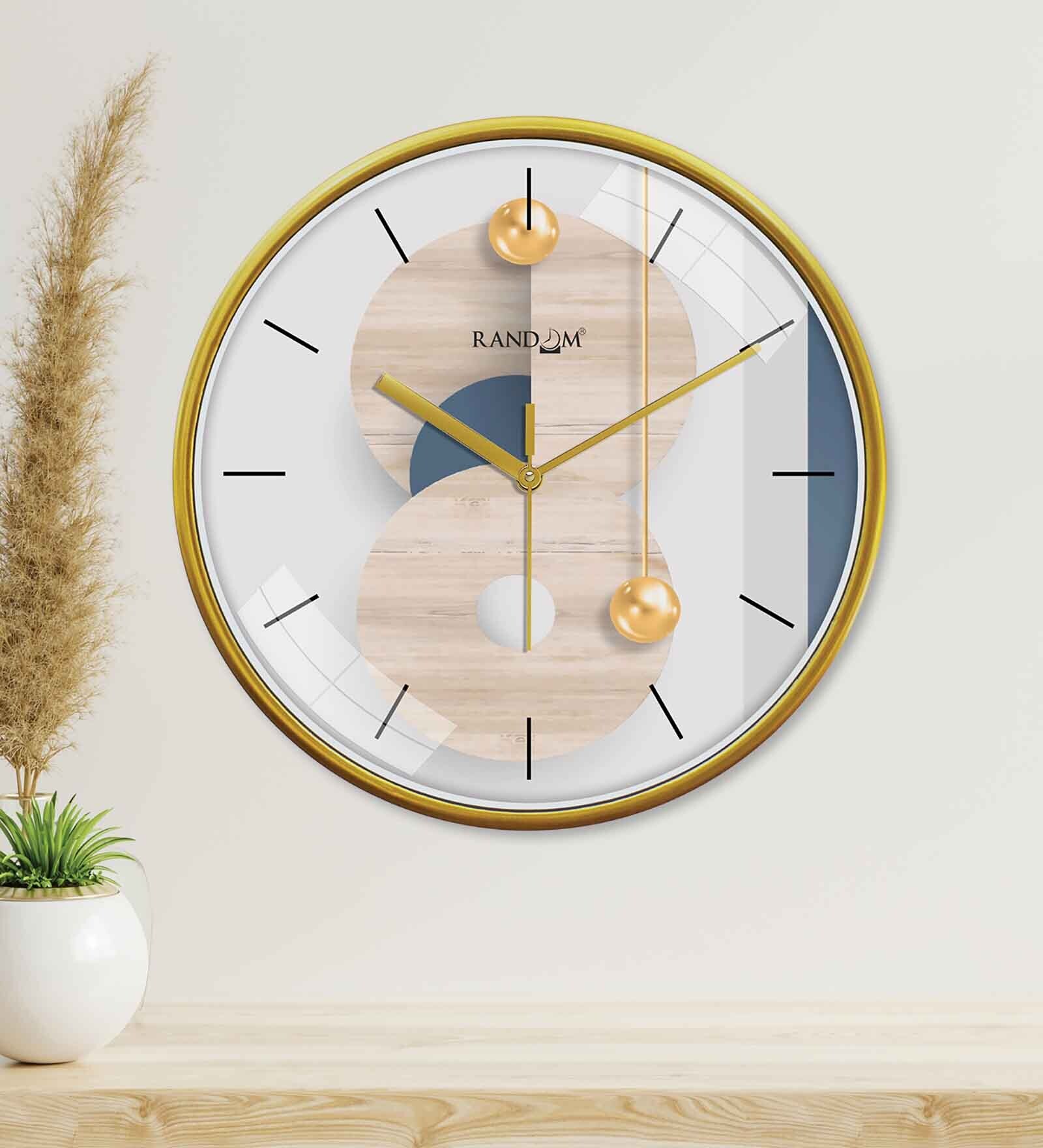 Multicolour Modern Plastic Stylish Non Ticking Silent Analog Wall Clock -12 inch