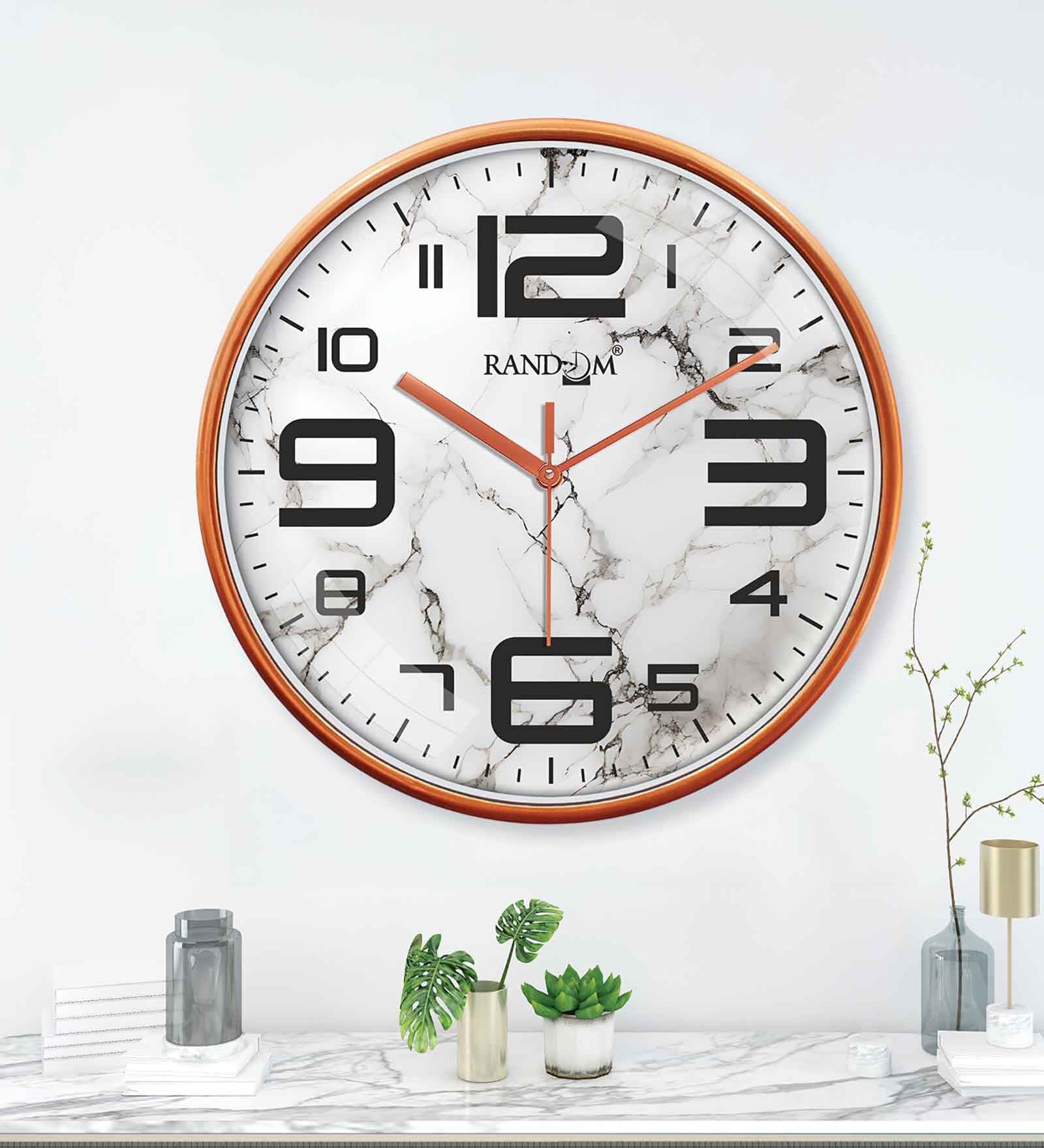 Multicolour Modern Plastic Stylish Non Ticking Silent Analog Wall Clock -12 inch