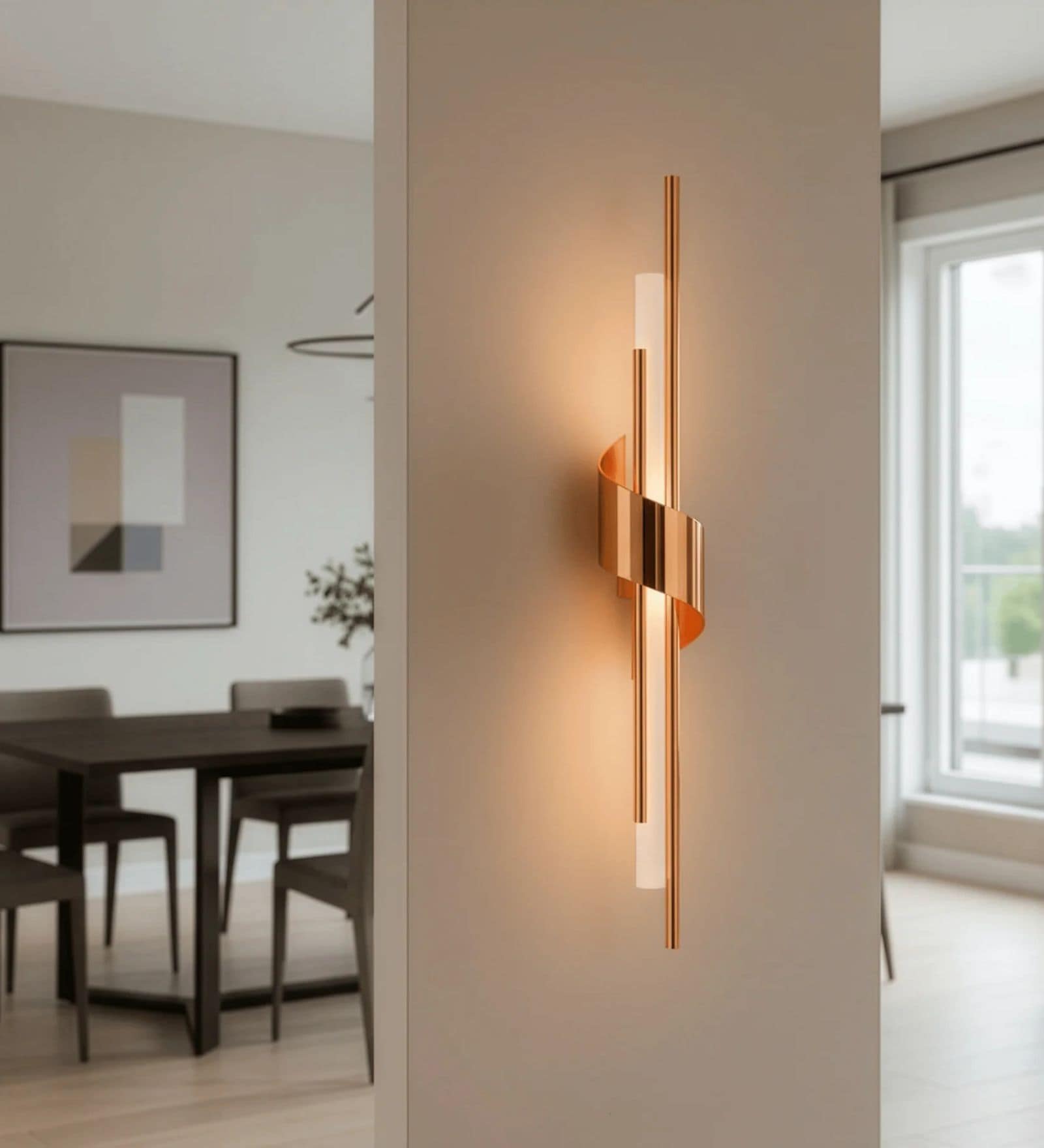 Modern Vertical LED Wall Light | Metal Tube Wall Lamp