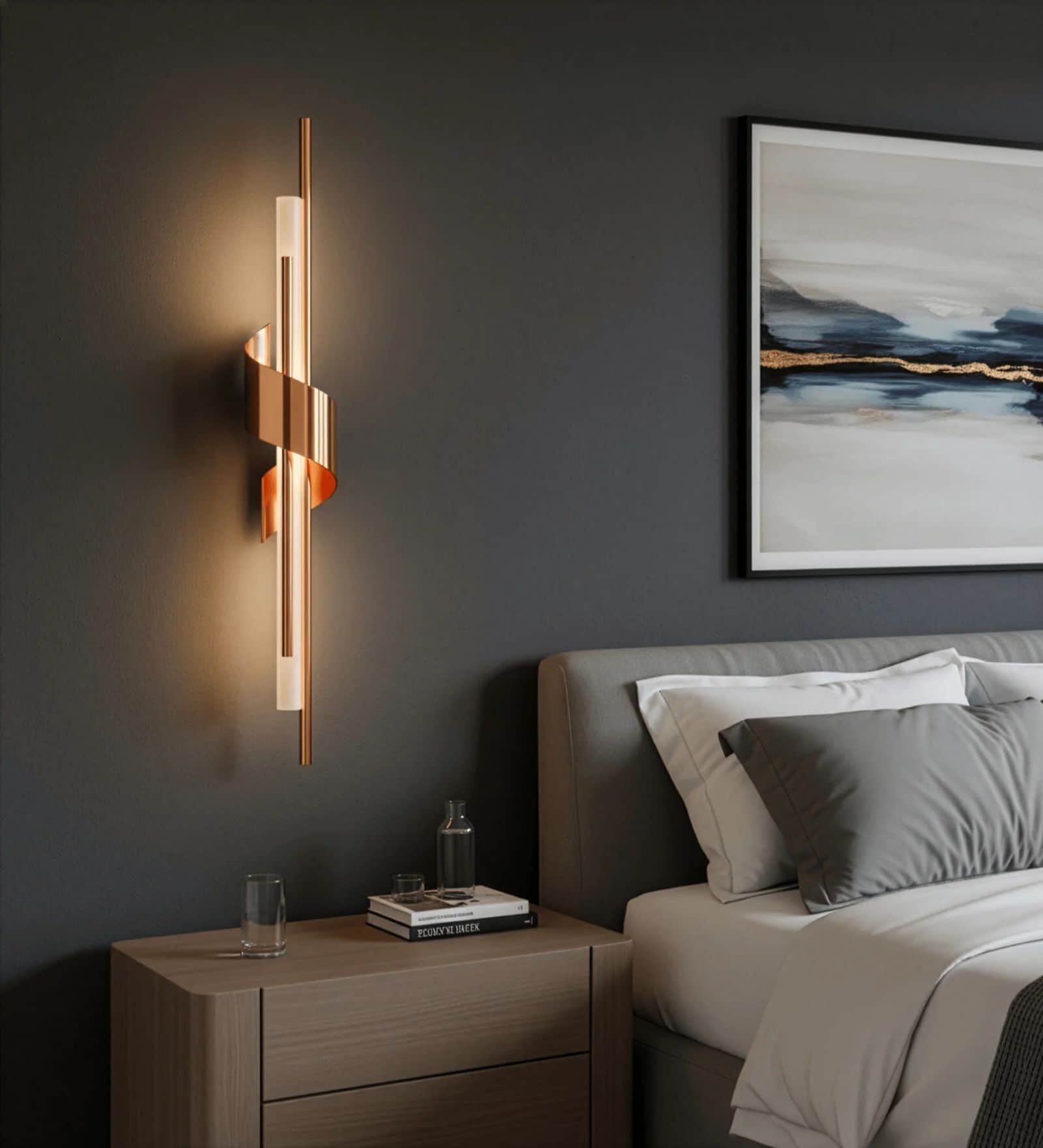 Modern Vertical LED Wall Light | Metal Tube Wall Lamp