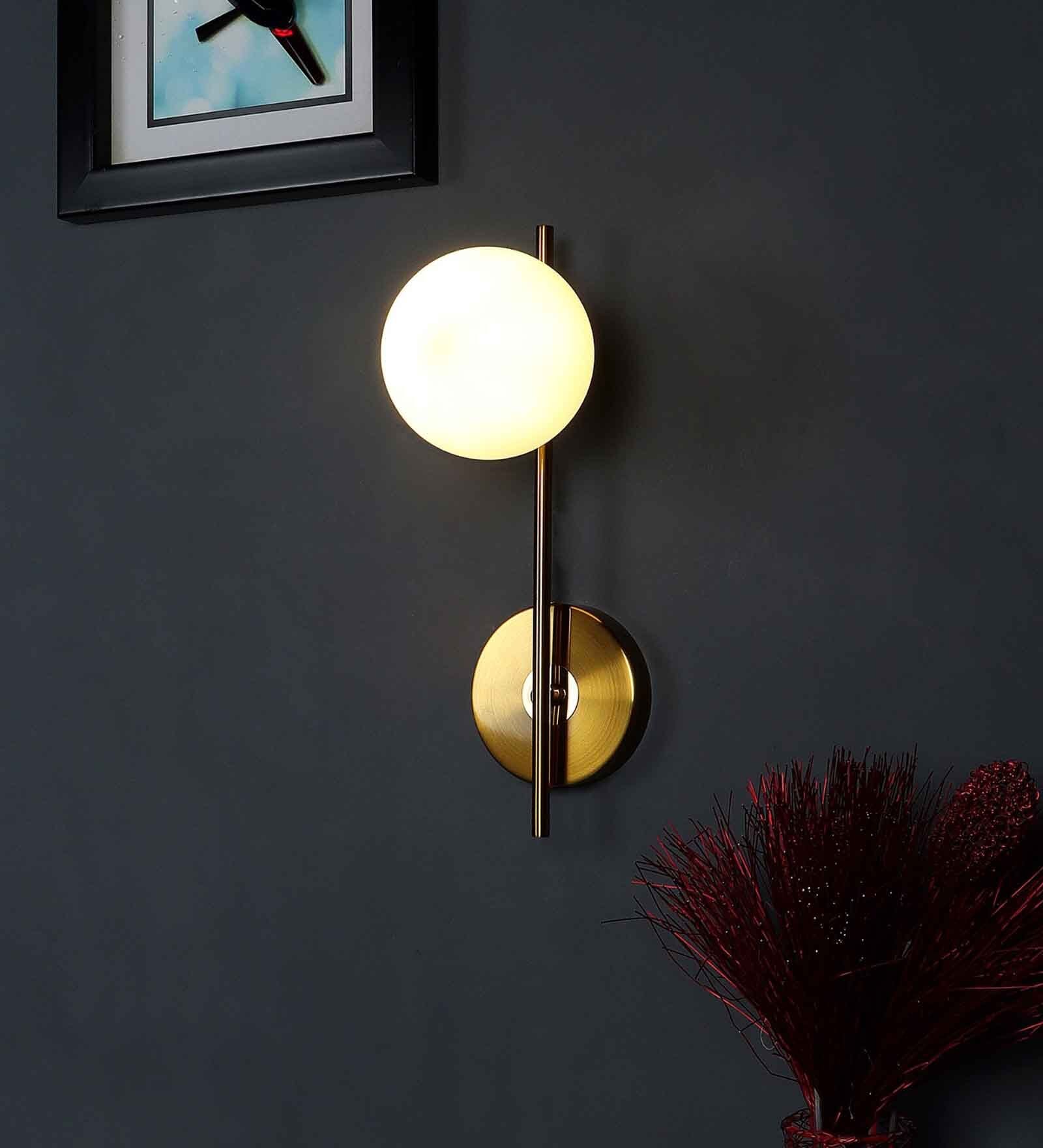 Buy Moby Antique Gold Metal & Glass Wall Sconces by Stello at 31% OFF ...