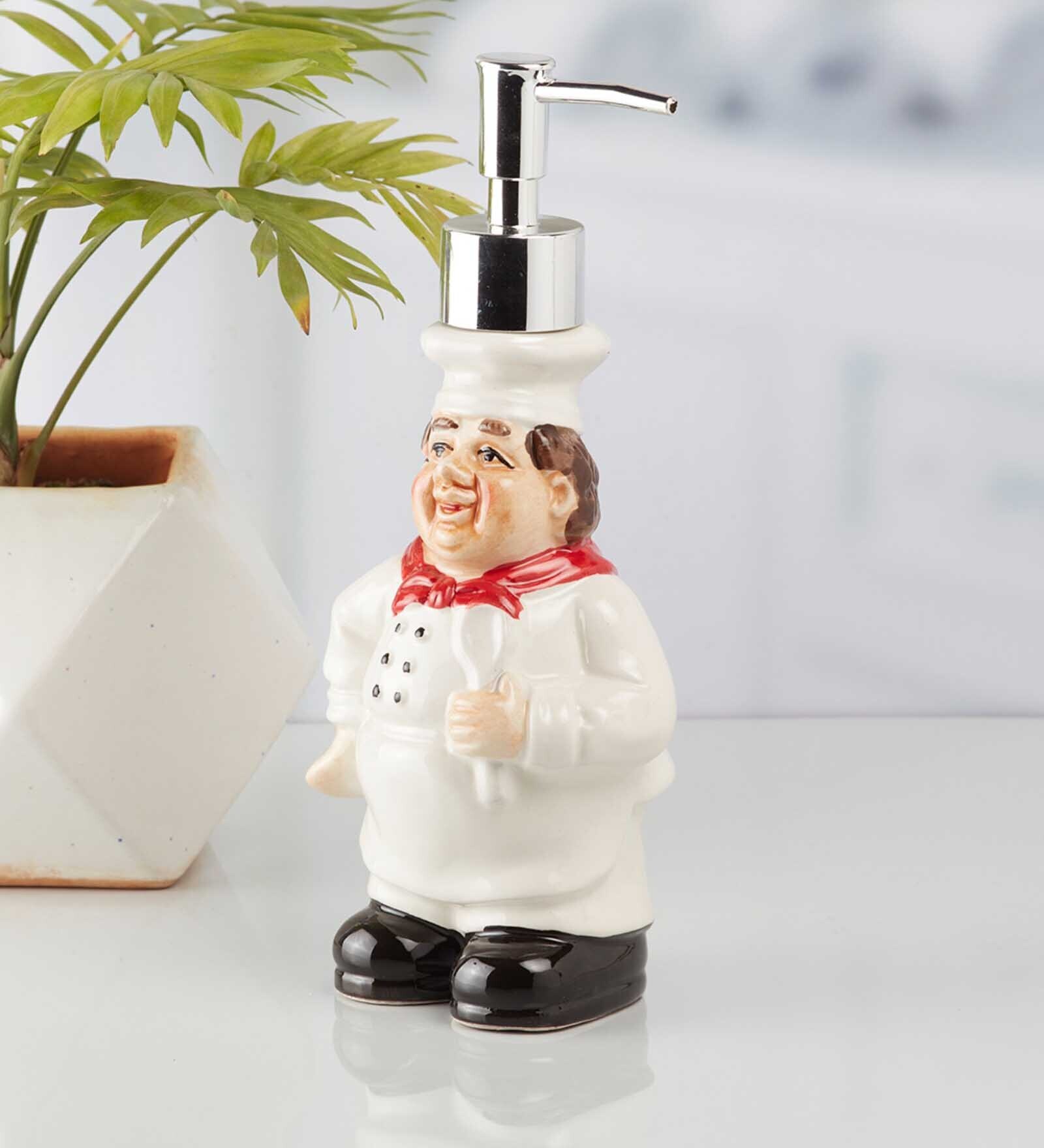 Modern White Ceramic Soap Dispenser