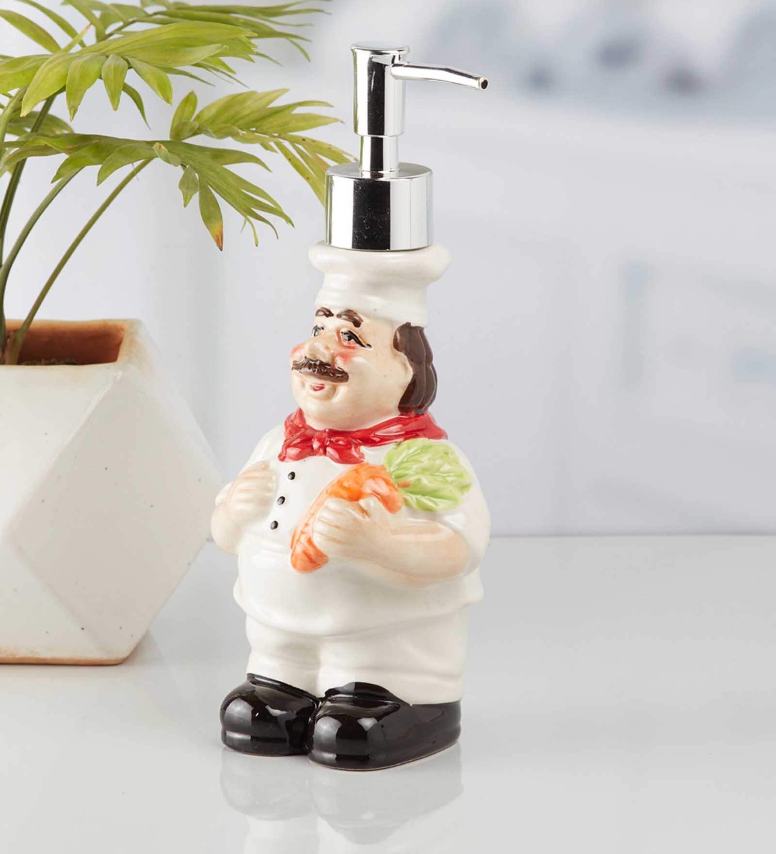 Modern White Ceramic Soap Dispenser