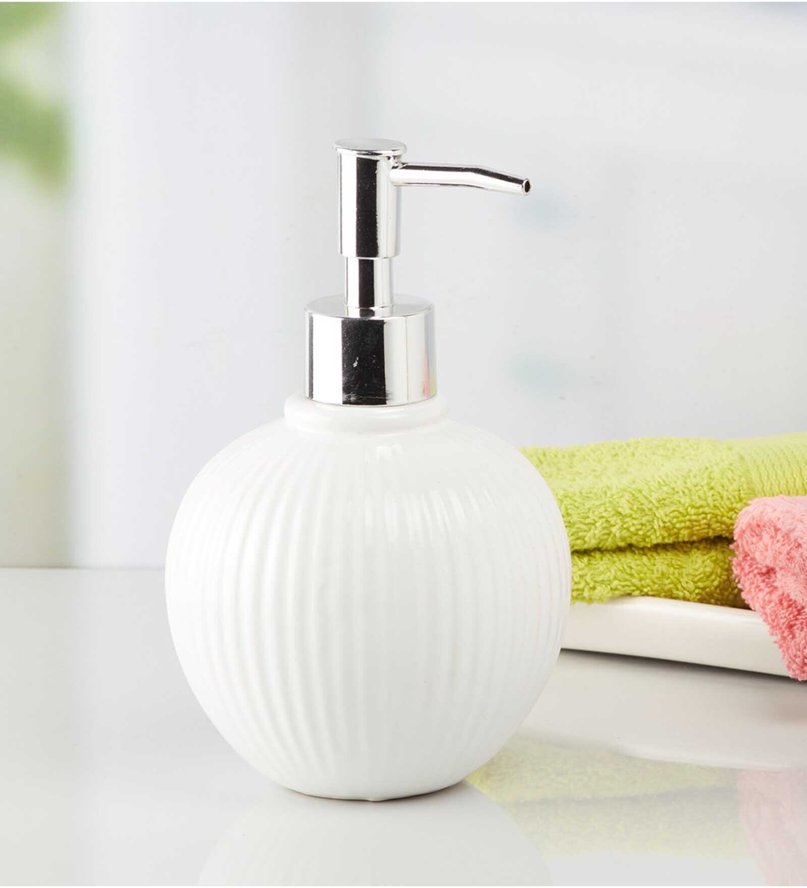 Buy Modern White Ceramic Soap Dispenser at 17% OFF by Kookee | Pepperfry