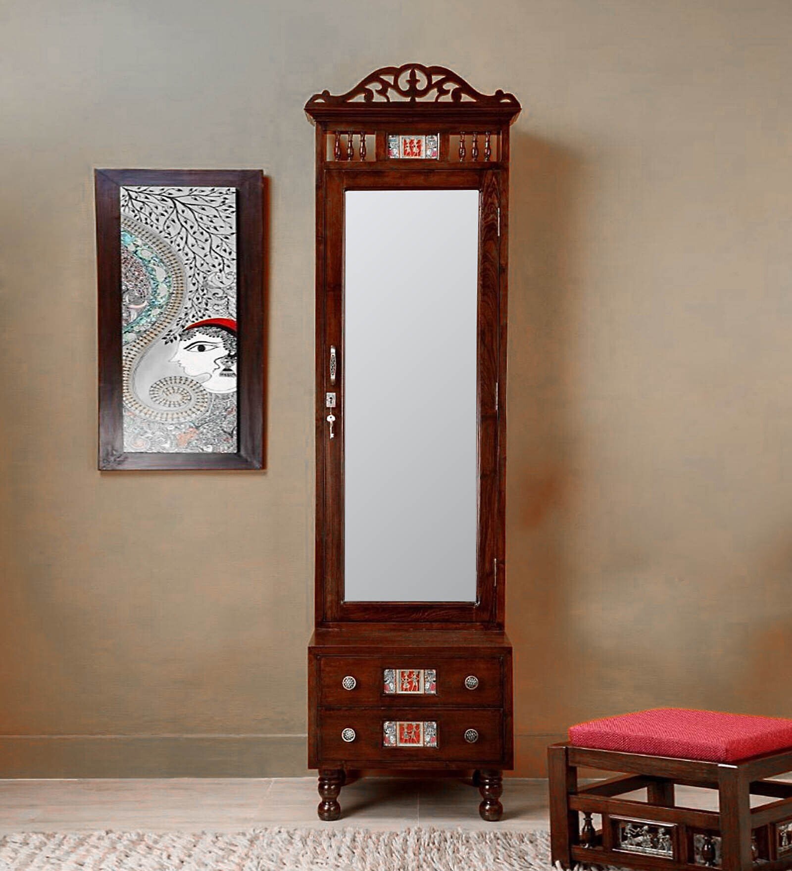 Buy Mohita Solid Wood Dresser in Walnut Colour at 29 OFF by Aakriti