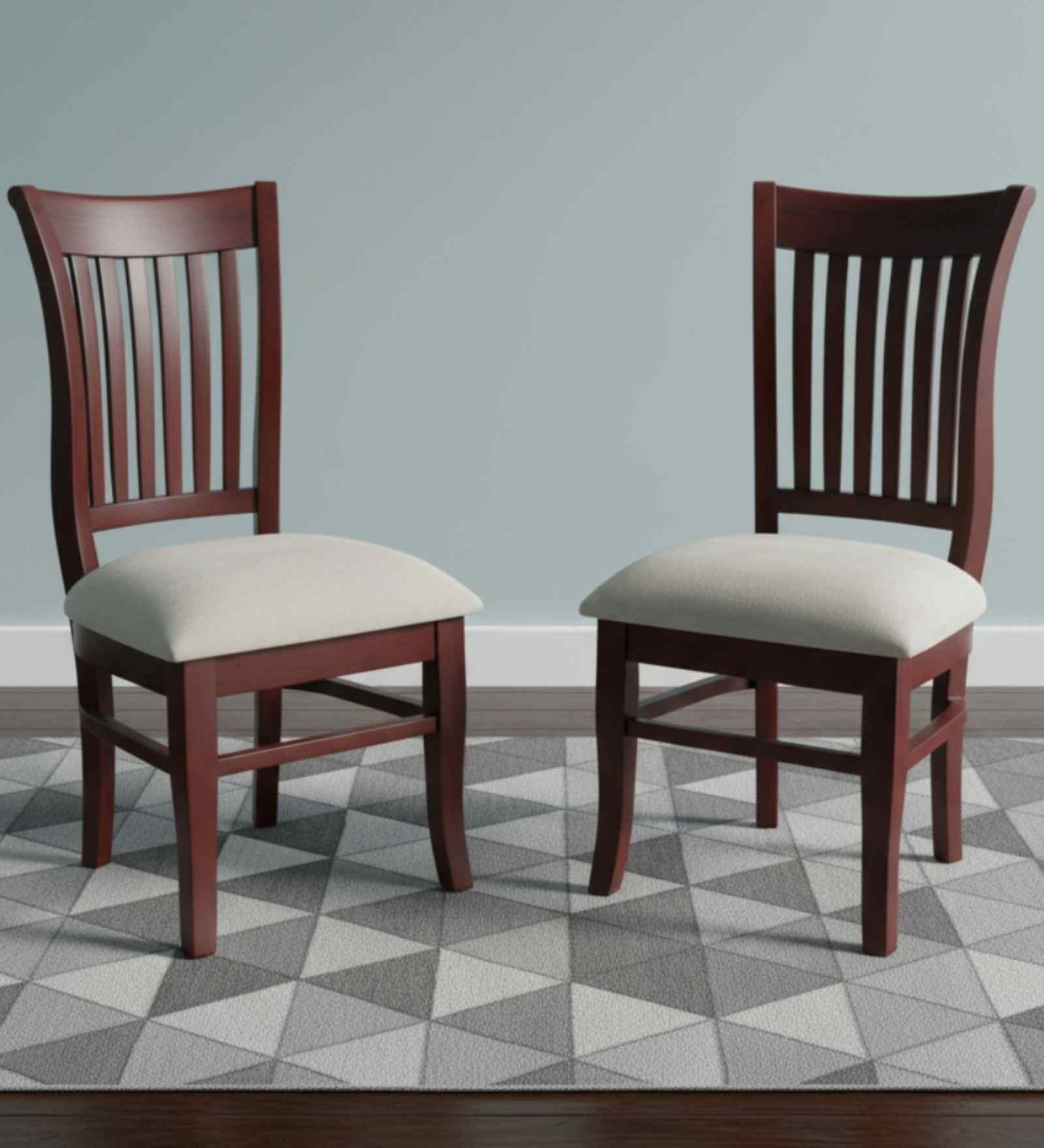 Moltena Teak Wood Dining Chair In Brown Finish