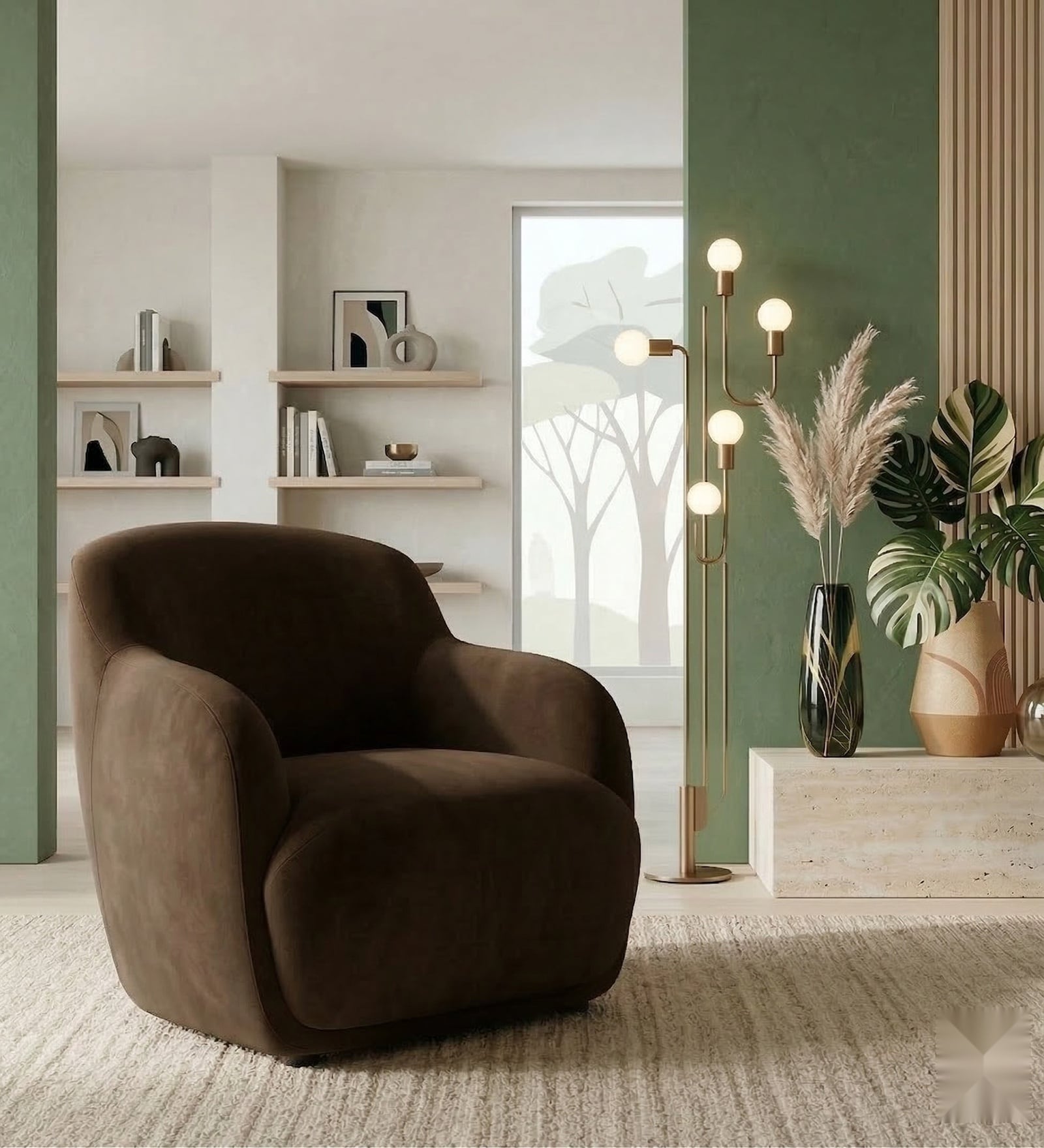 Monarch Elite 1 Seater Sofa In Dark Brown Color