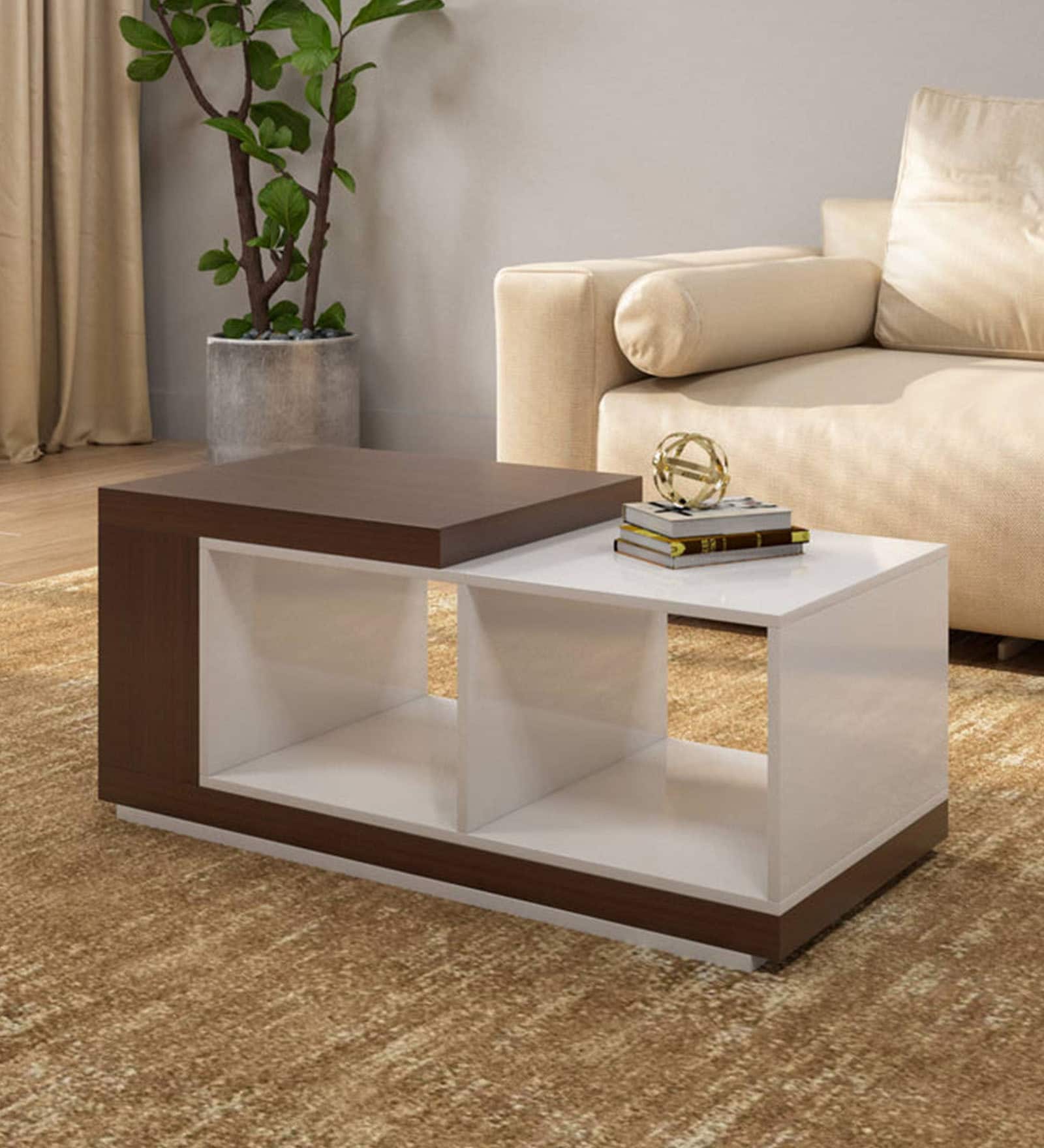 Mono Coffee Table In Legno Oak & Frosty White Finish