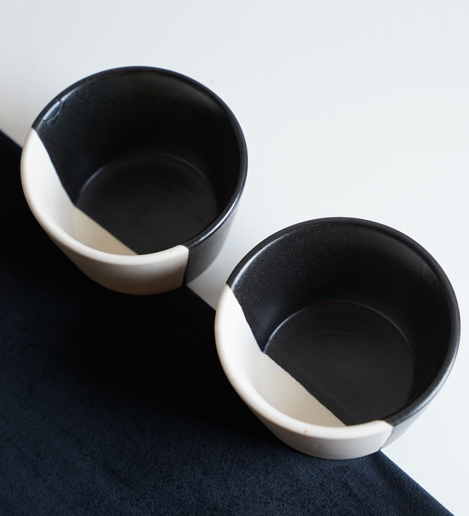 Monochrome Black Ceramic (Set Of 2) Soup Bowl