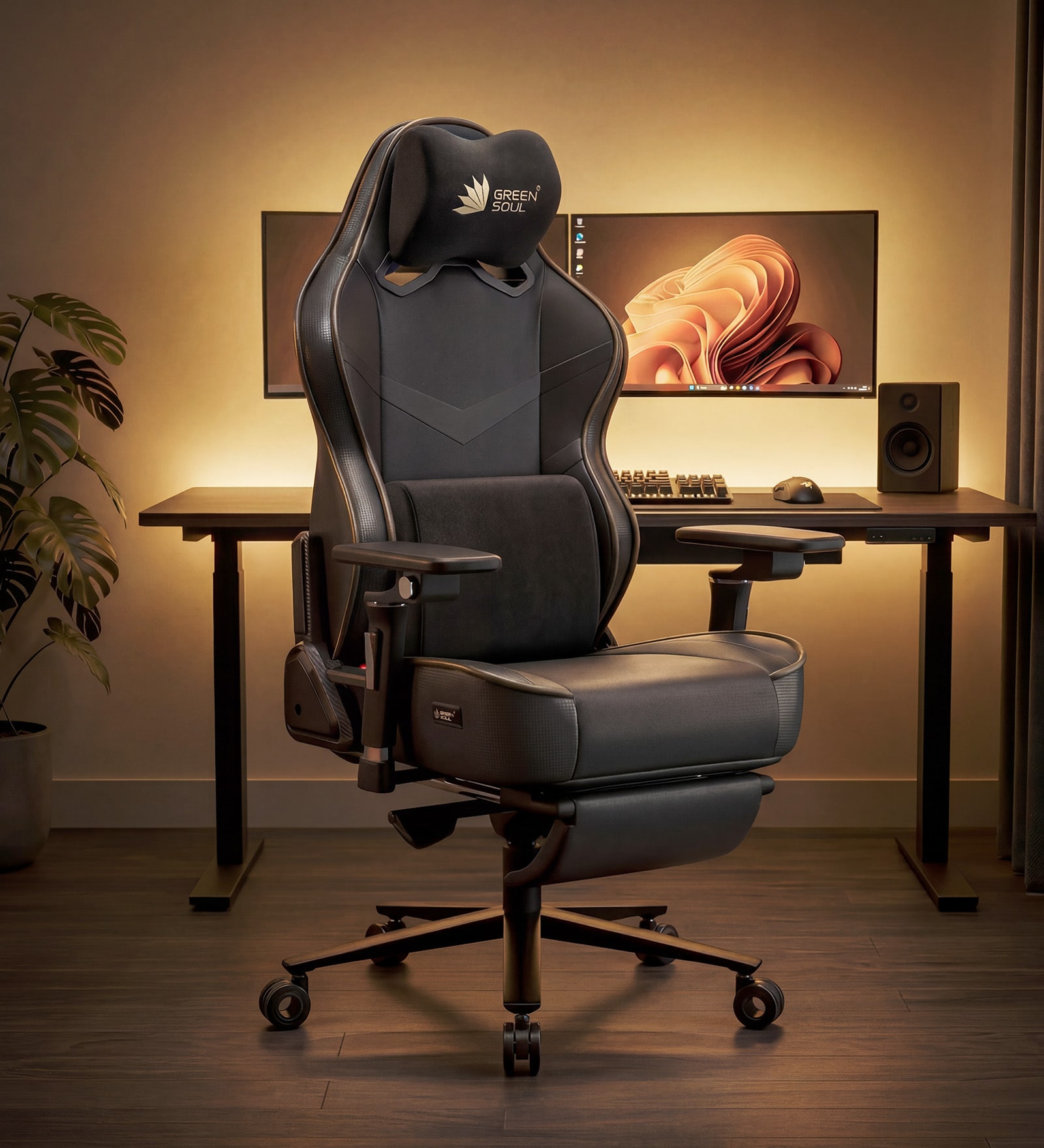 Monster Pro Gaming & Office Chair In Full Black Color