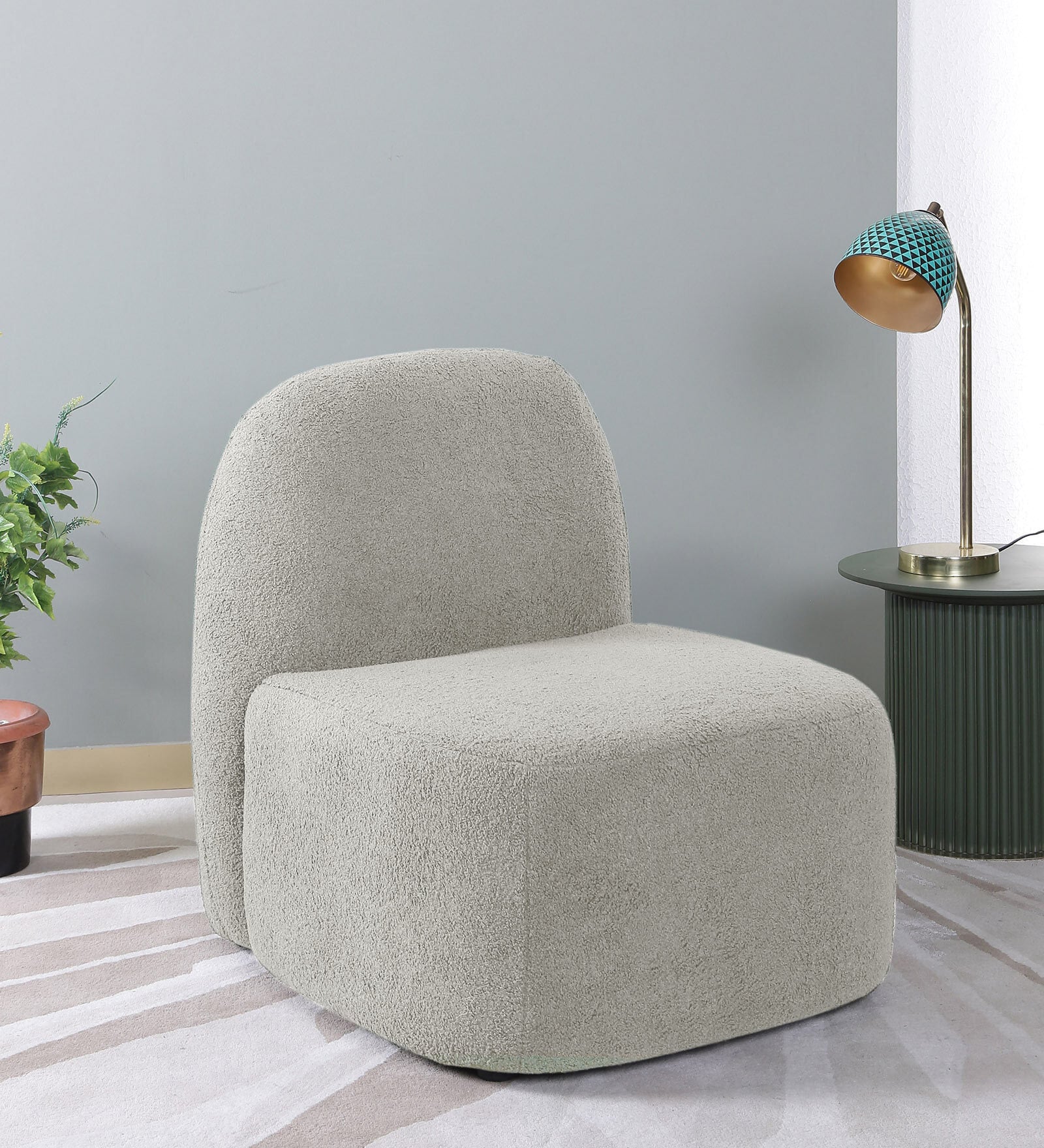 Moon Comfy Chair In White Colour