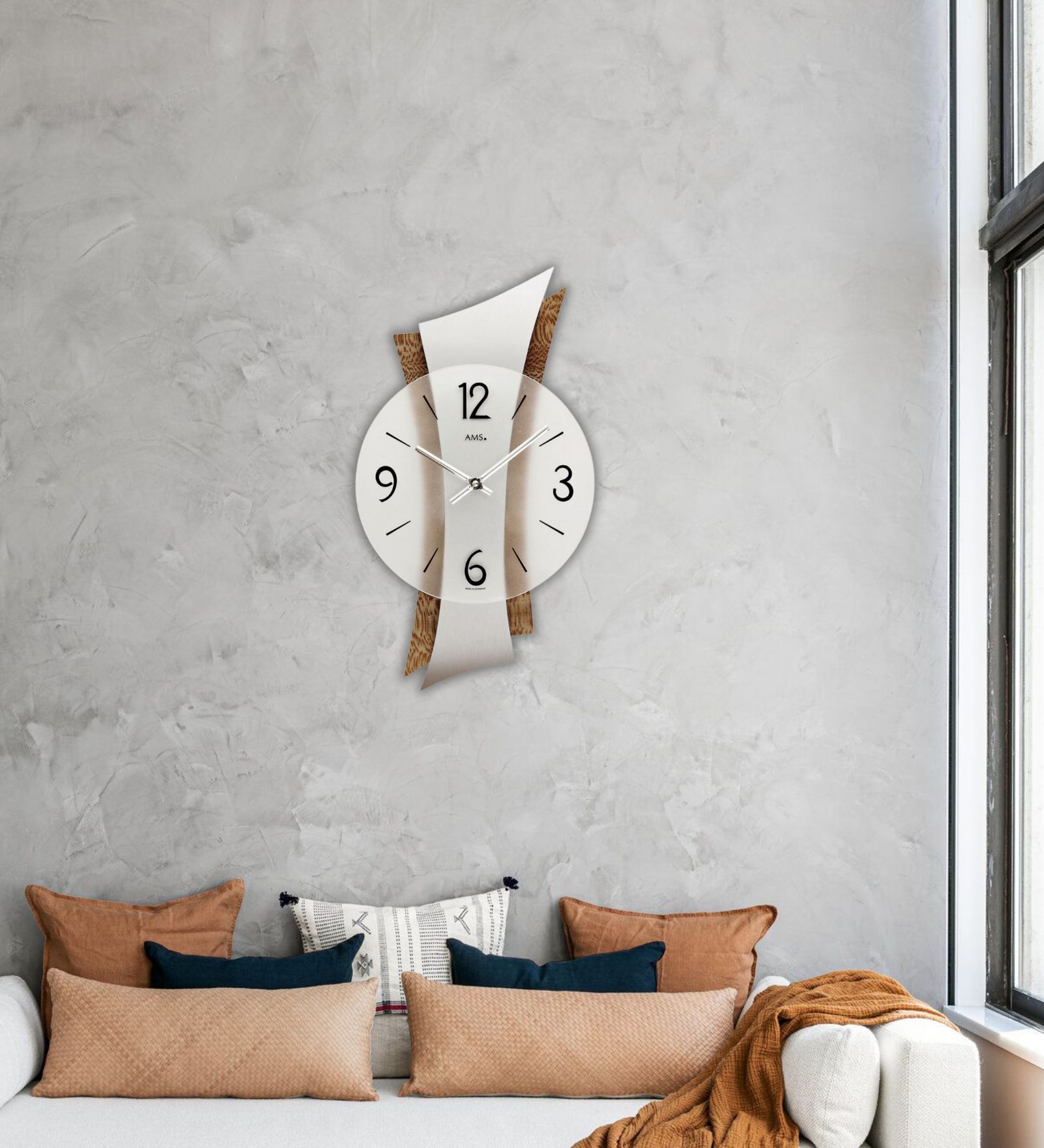 Buy Groove Multicolour Wood & Iron Wall Clock at 33 OFF by AMS Clocks
