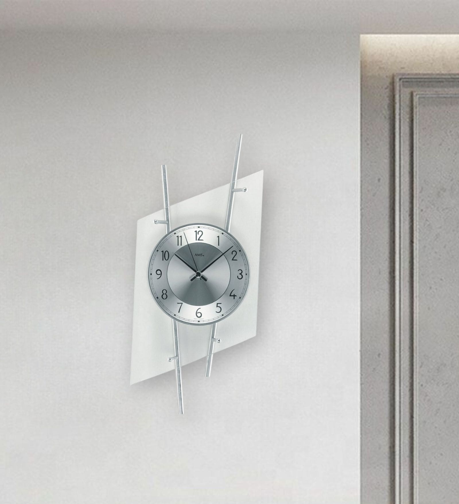 Hadley Black Glass Novelty Wall Clock