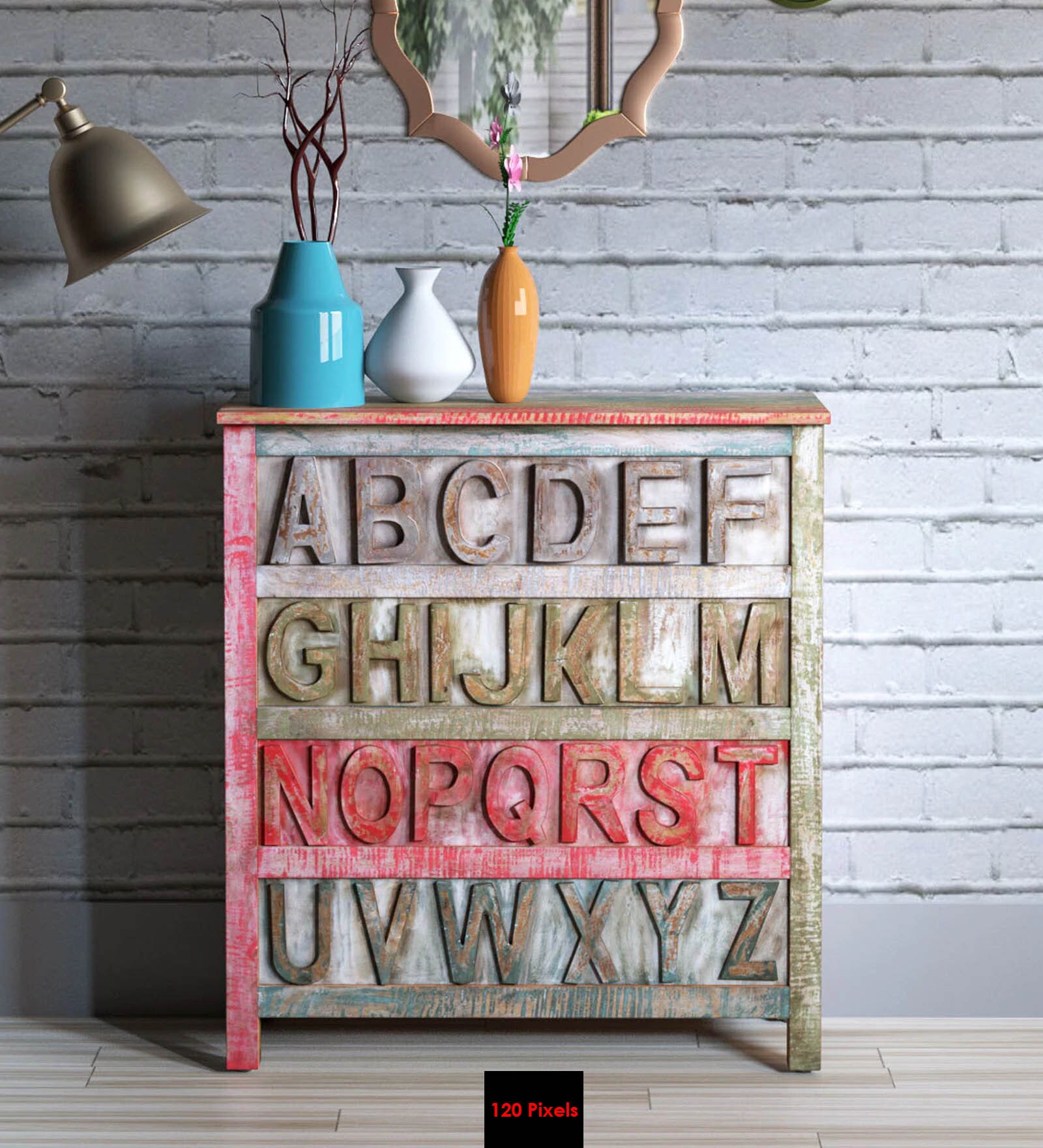 Moreno Solid Wood Chest Of Drawers In Distress Finish