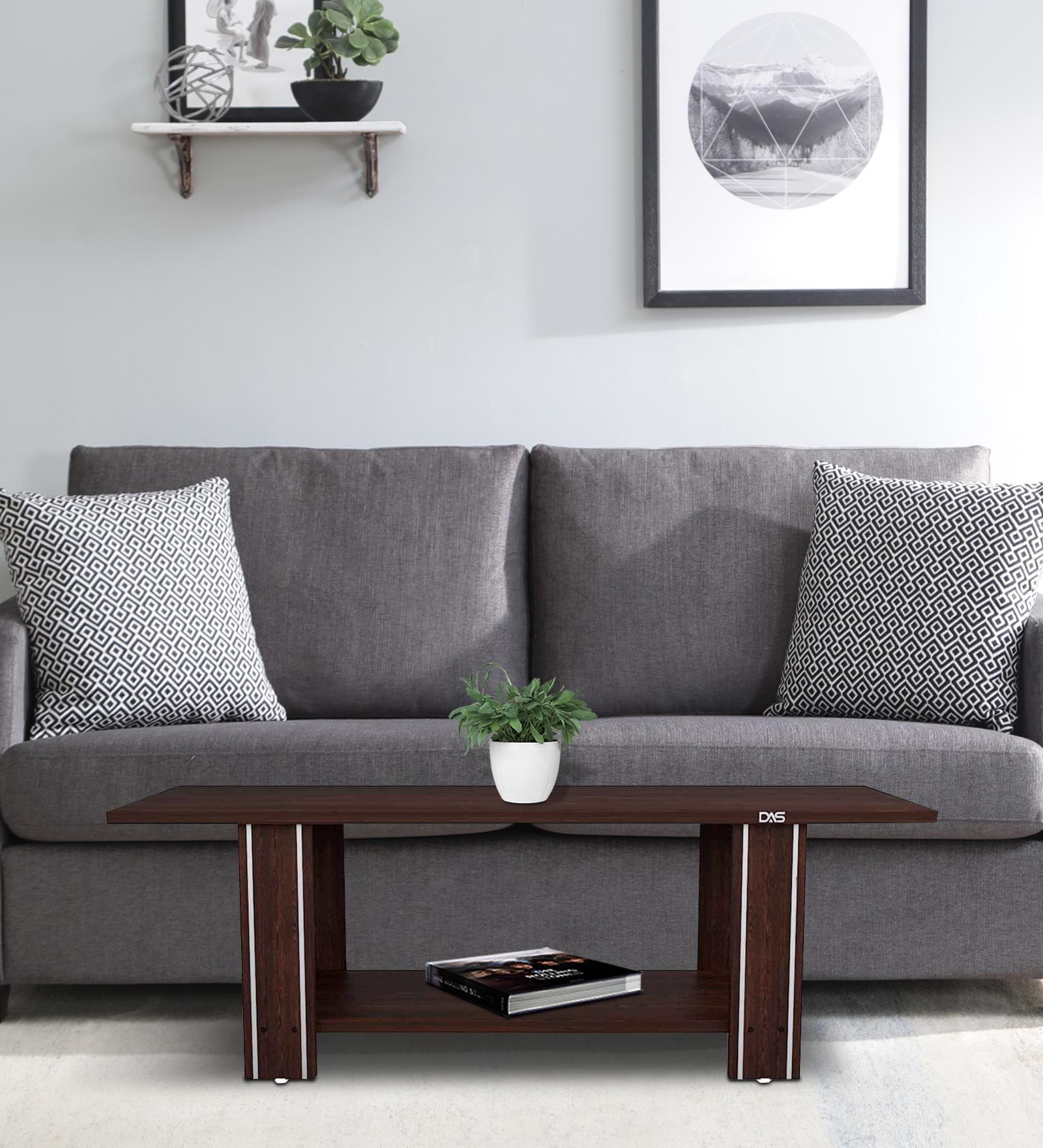 Morgen Coffee Table in Flowery Wenge Finish Morgen Coffee Table in Flowery Wenge Finish